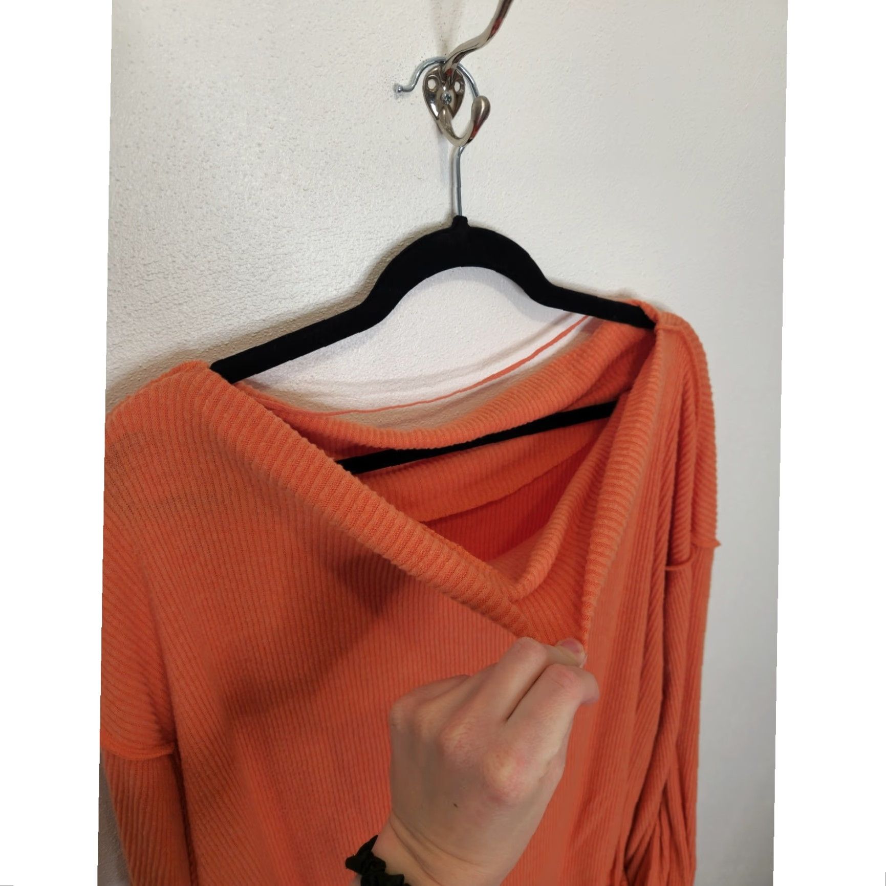 Vintage We the Free Orange Oversized Boho Long Sleeve Sweater Sweatshirt Large Womens Size L / US 10 / IT 46 - 3 Thumbnail