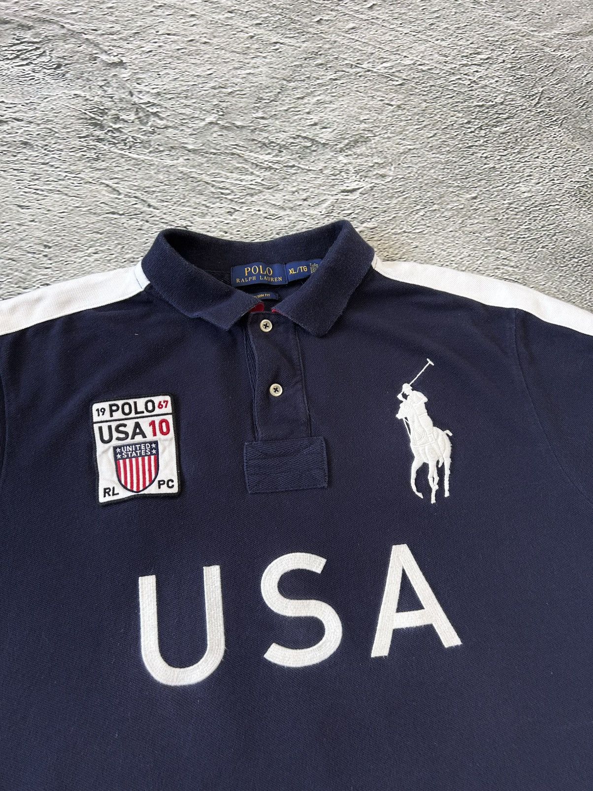 Ralph Lauren Chief Keef Polo Ralph Lauren USA vintage shirt navy blue Size US XL / EU 56 / 4 - 2 Thumbnail