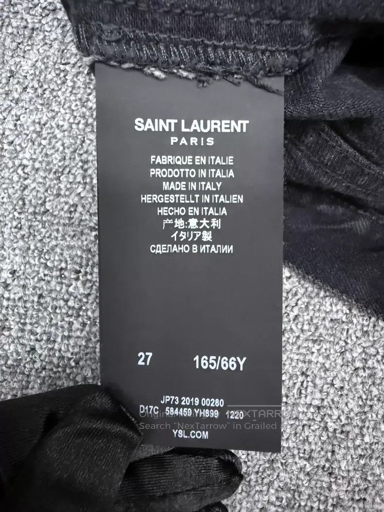 Saint Laurent Paris Saint Laurent Paris Fringed Denim Hot Pants i Size 27" / US 4 / IT 40 - 4 Thumbnail
