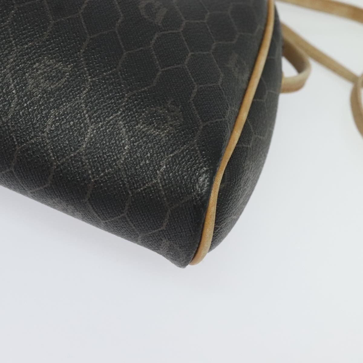 Dior DIOR Honeycomb Canvas Shoulder Bag Pvc Black Gold Size ONE SIZE - 3 Thumbnail