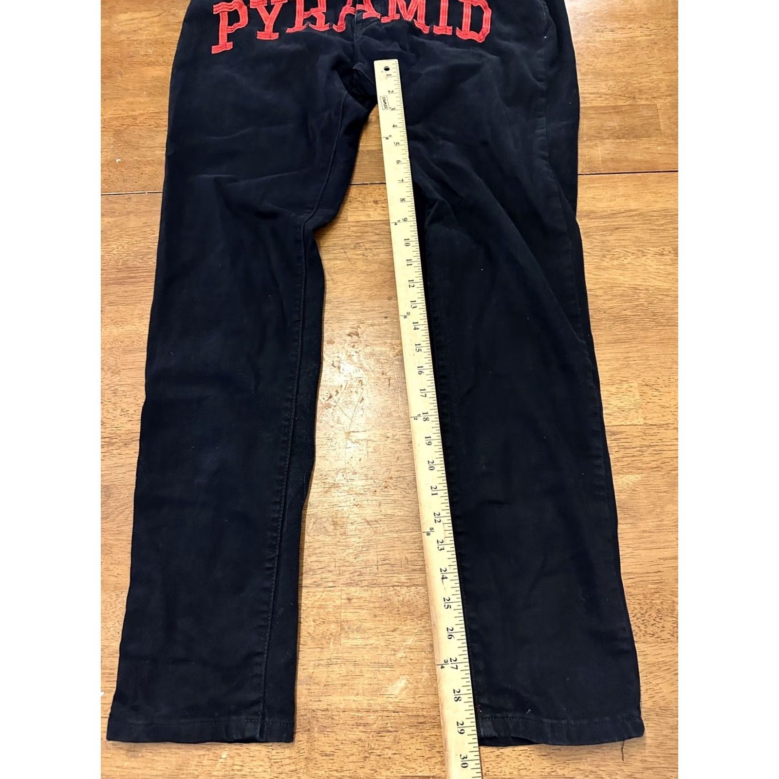 Black Pyramid Black Pyramid Jeans 38 Denim Black Embroidered Red Straight Men 30in Size US 38 / EU 54 - 7 Thumbnail