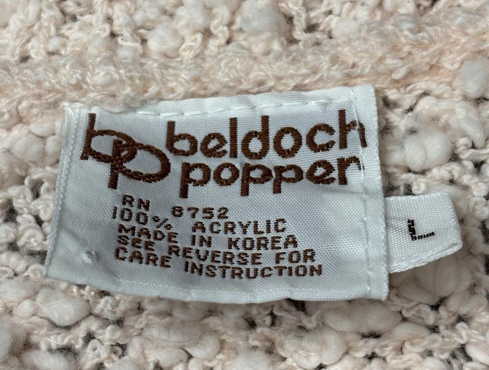 Other Beldoch Popper Sweater Womens L Knit Lace Grannycore Pink Size L / US 10 / IT 46 - 2 Thumbnail