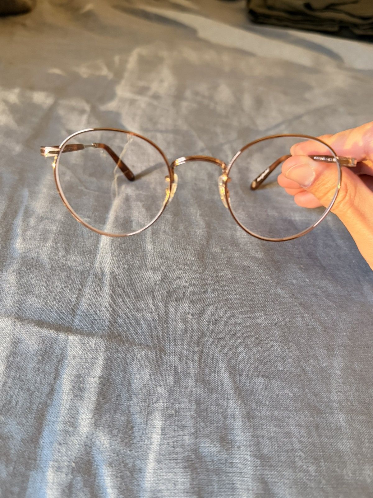 Garrett Leight Garrett Leight Wilson M in Gold with Clip-ons Size ONE SIZE - 3 Thumbnail