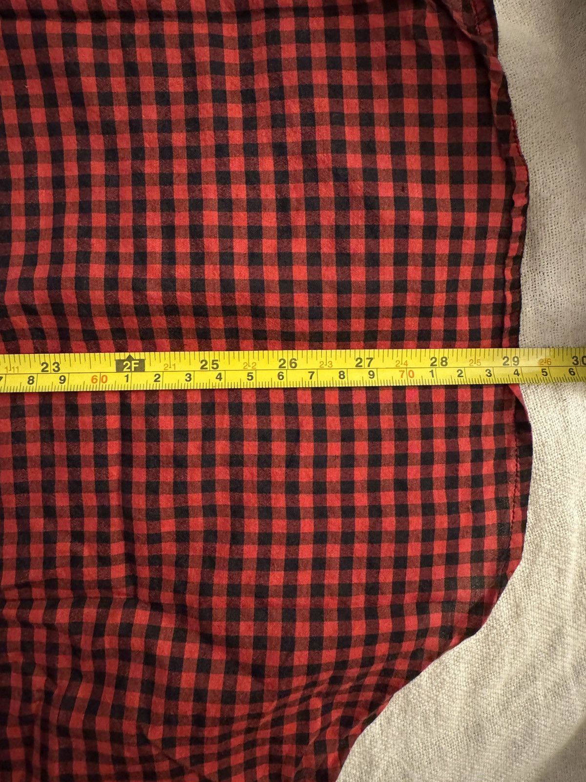 Rare SL Hedi 2015 cotton / silk checked western flannel