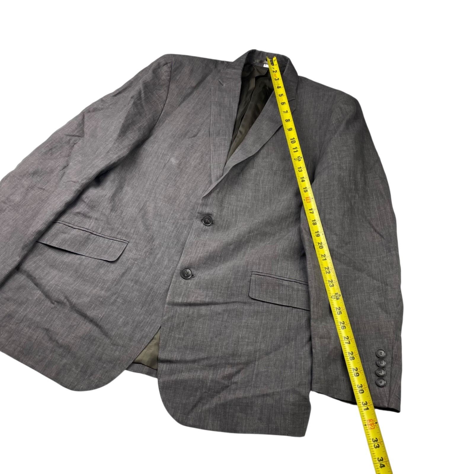 Angelo Litrico Angelo Litrico Men's 100% Linen 2-Button Blazer Brown • 42R Size 42R - 9 Thumbnail