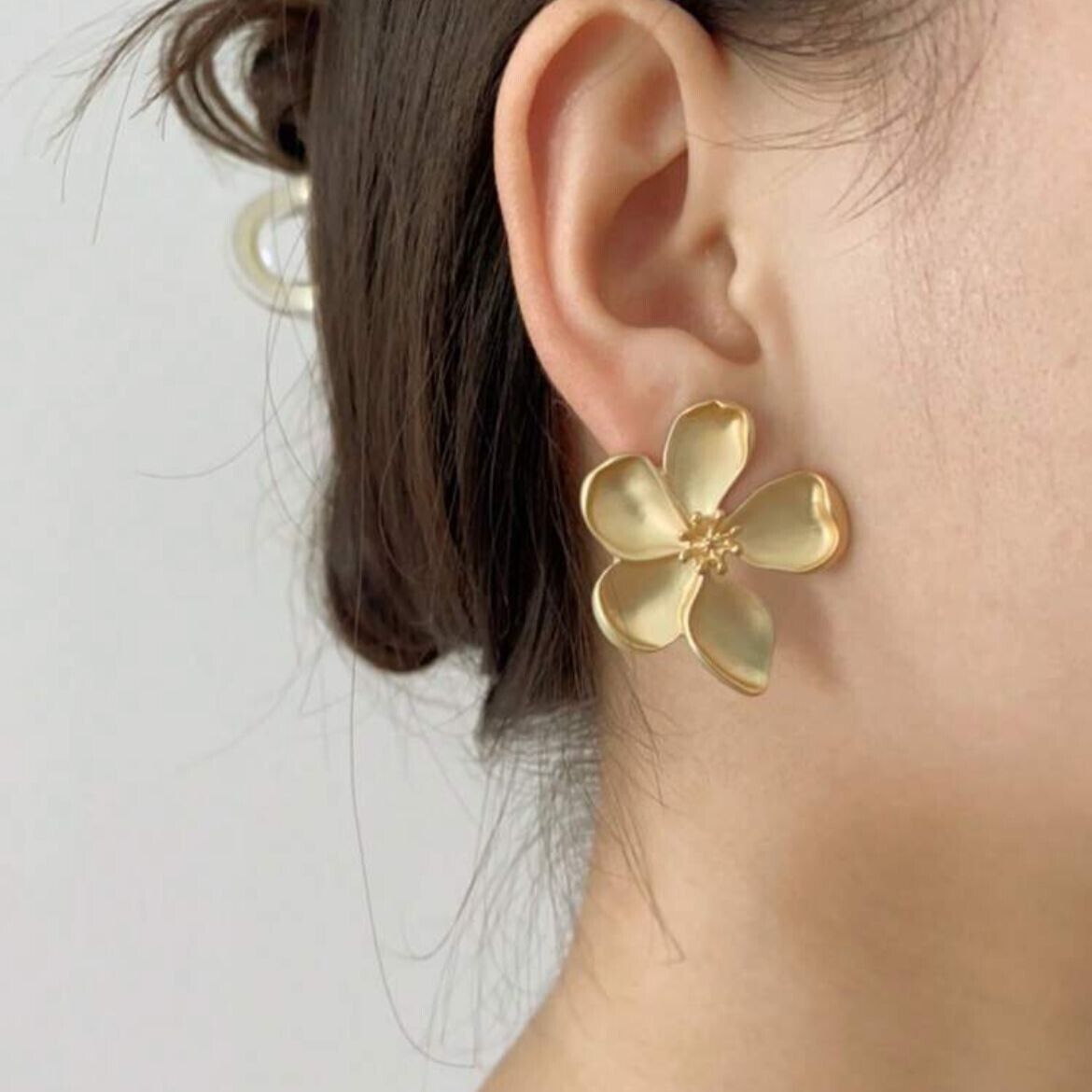 Other New Earring Flower Gold For Women Elegance Stud Jewelry Acce Size ONE SIZE - 5 Thumbnail