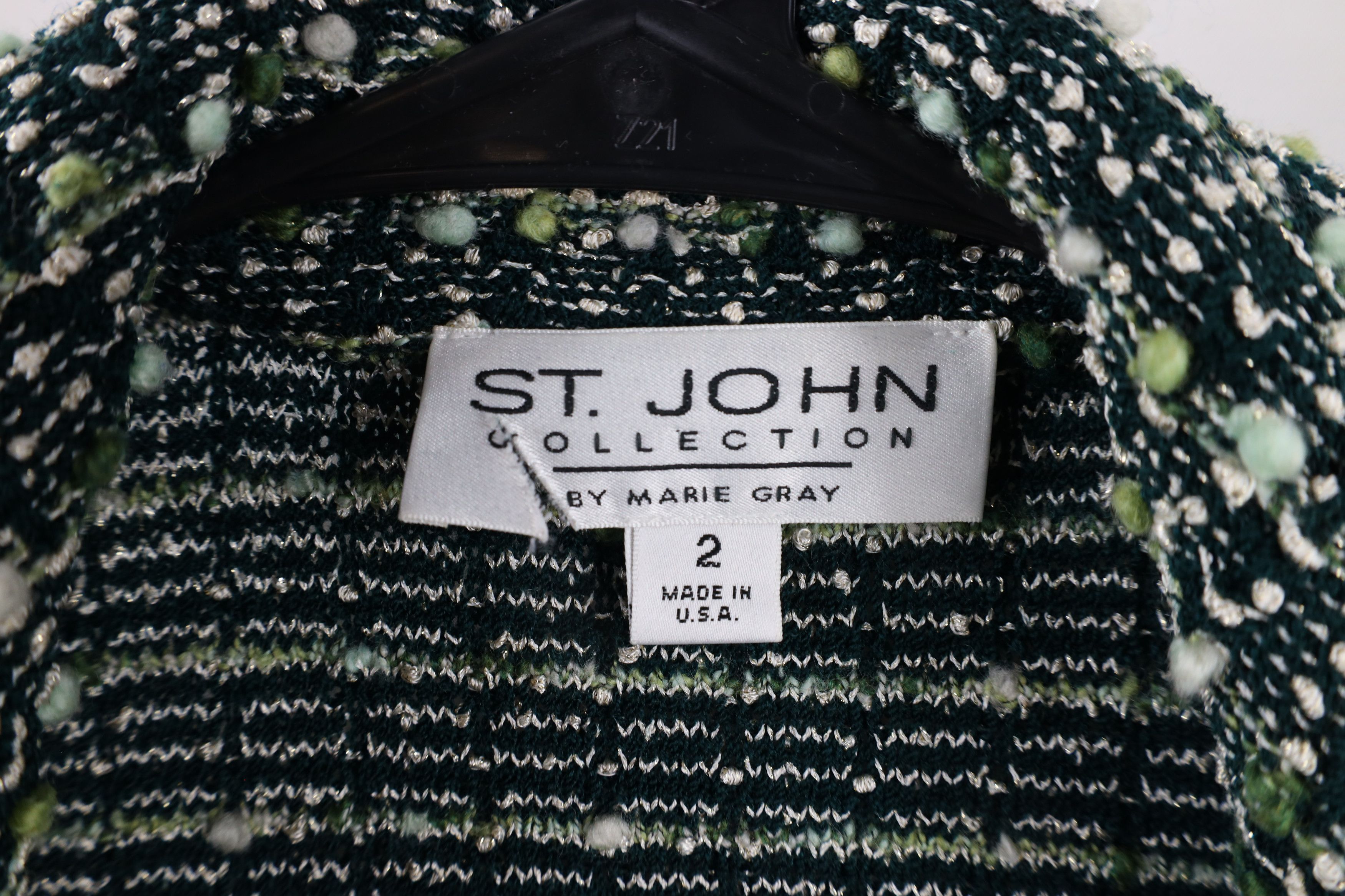 Vintage Vintage St John Collection Knit Sweater Blazer Jacket Size XS / US 0-2 / IT 36-38 - 7 Thumbnail