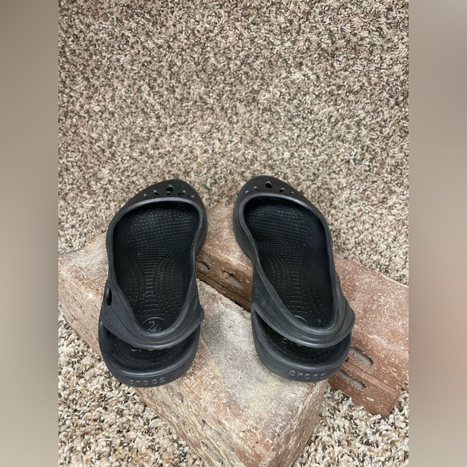 Crocs Crocs Womens Kadee Black Slip On Slingback Flats Sz 6 Ballet Size US 6 / IT 36 - 4 Thumbnail