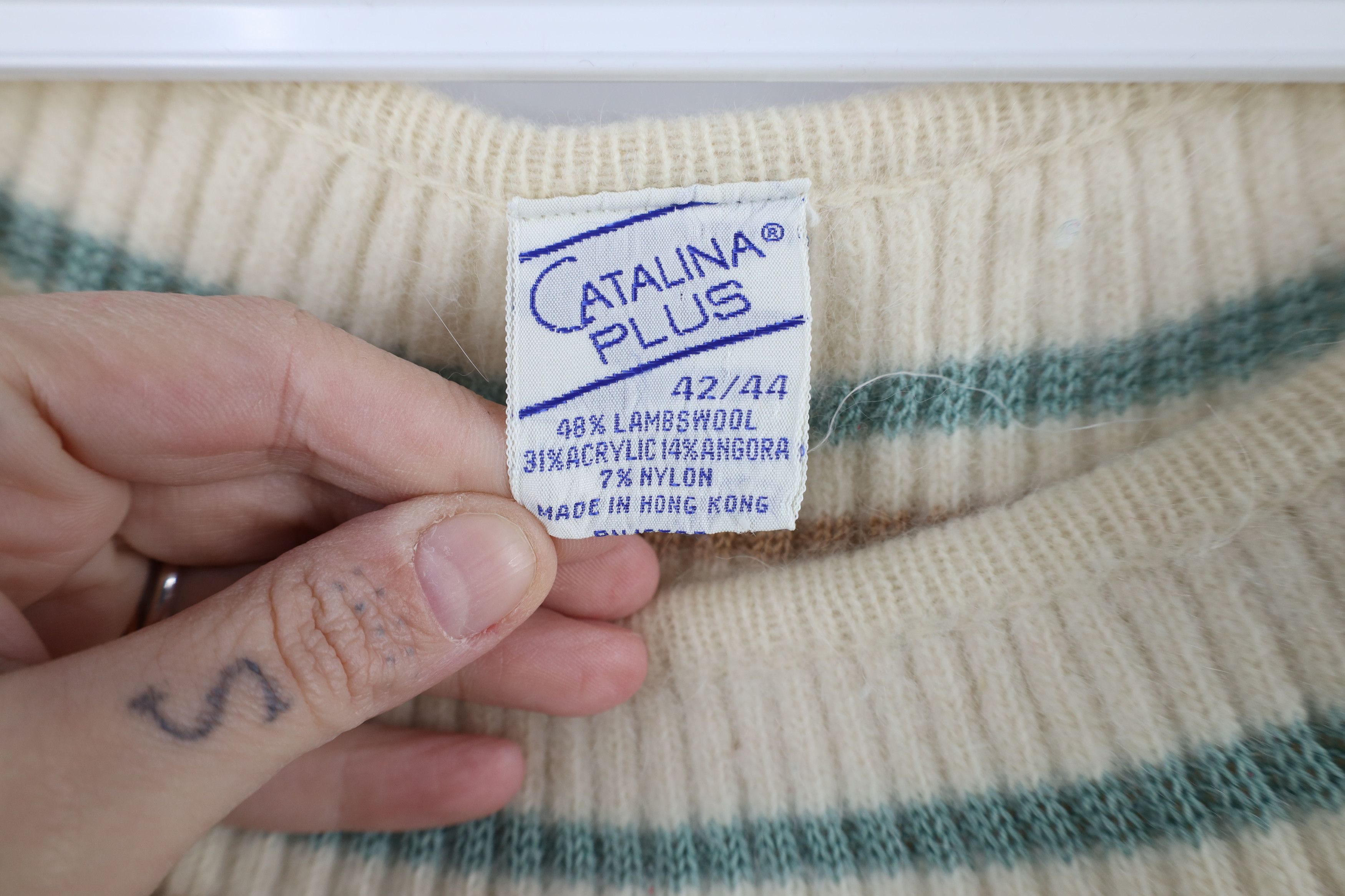 Vintage Vintage 70s Mid Century Modern MCM Lambswool Sweater Pastel Size M / US 6-8 / IT 42-44 - 6 Thumbnail