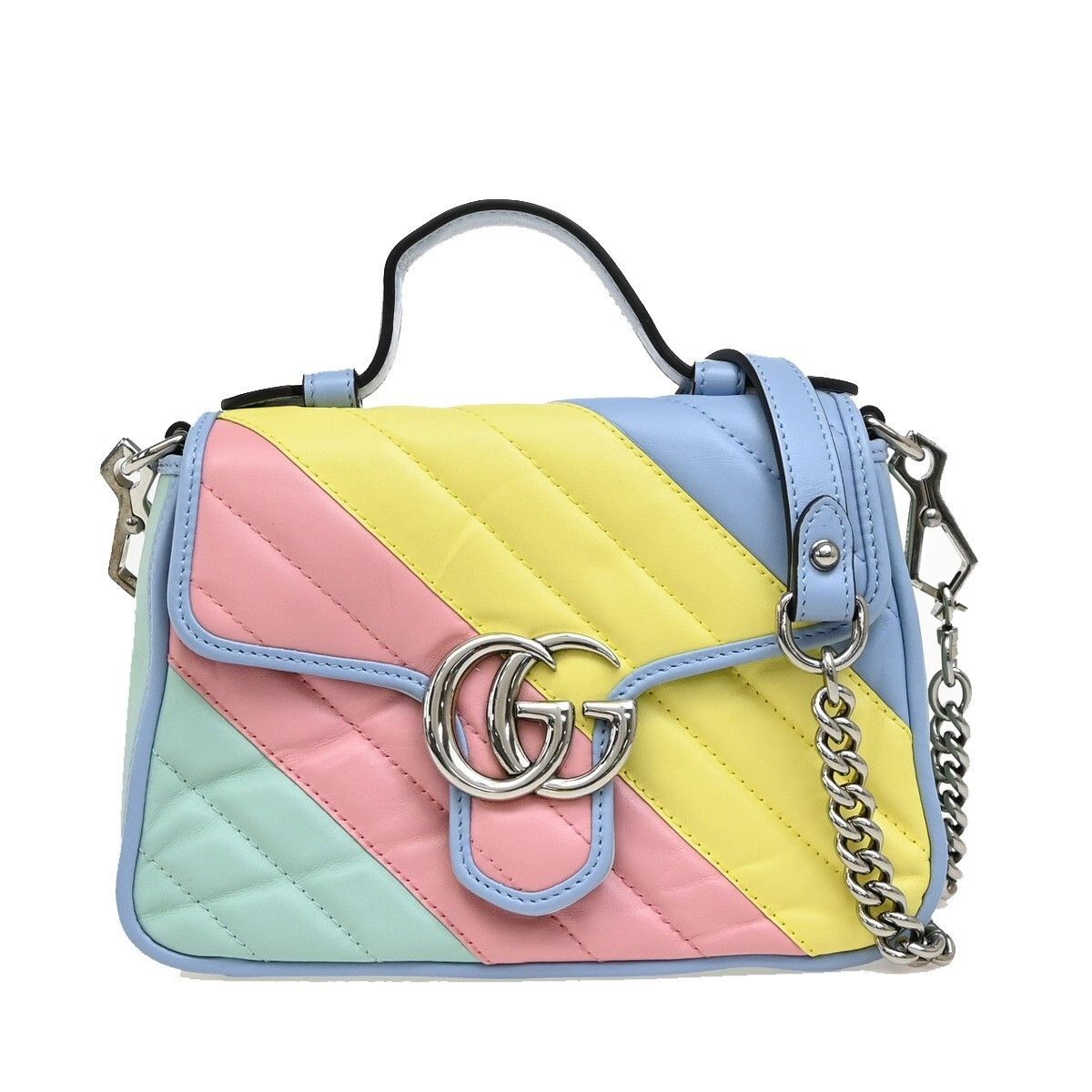 Gucci Gucci GG Marmont Top Handle Bag Leather Size ONE SIZE - 1 Thumbnail