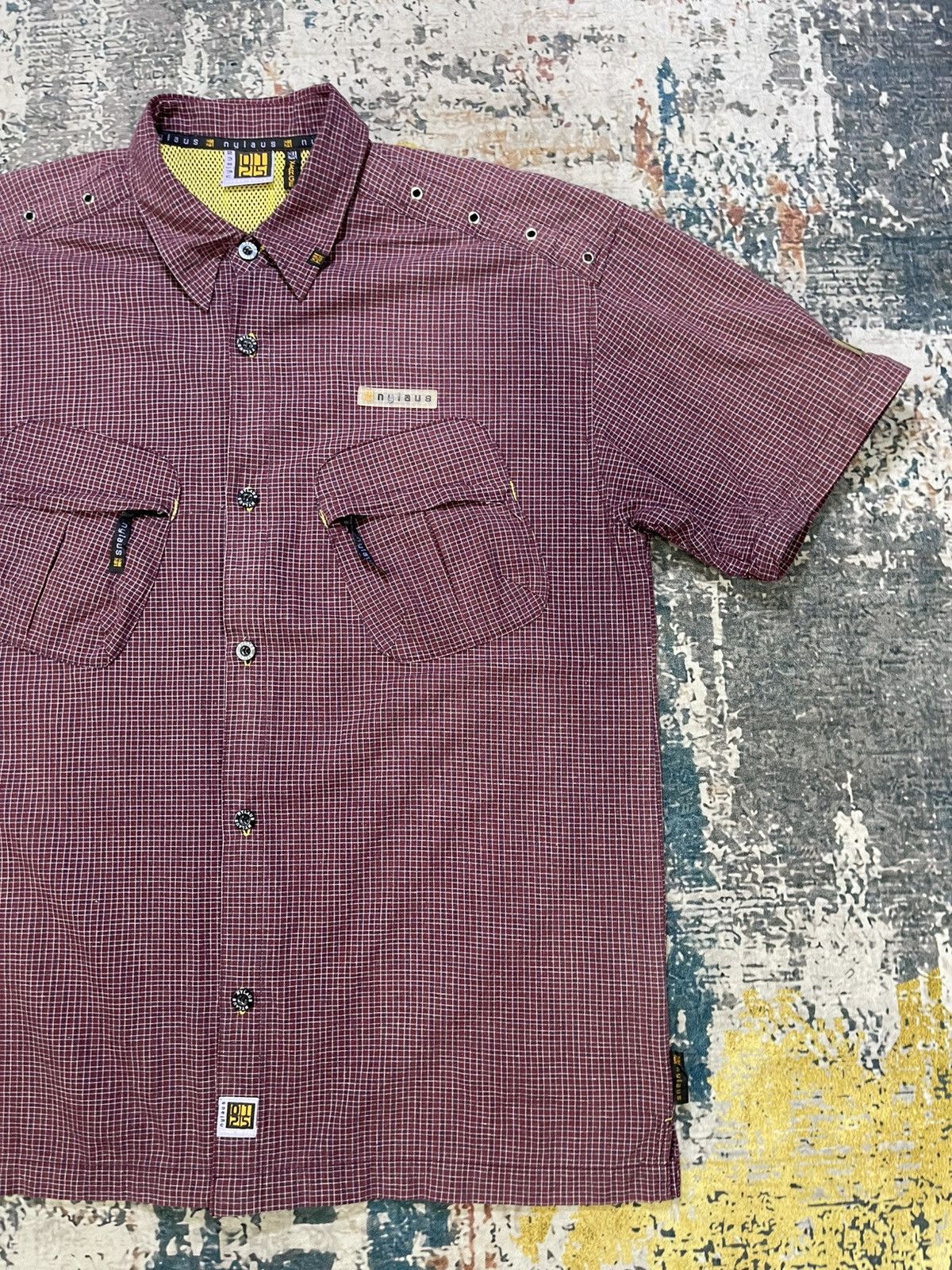 Japanese Brand Nylaus Slang Pocket Checkered Work Shirt Size US L / EU 52-54 / 3 - 5 Thumbnail