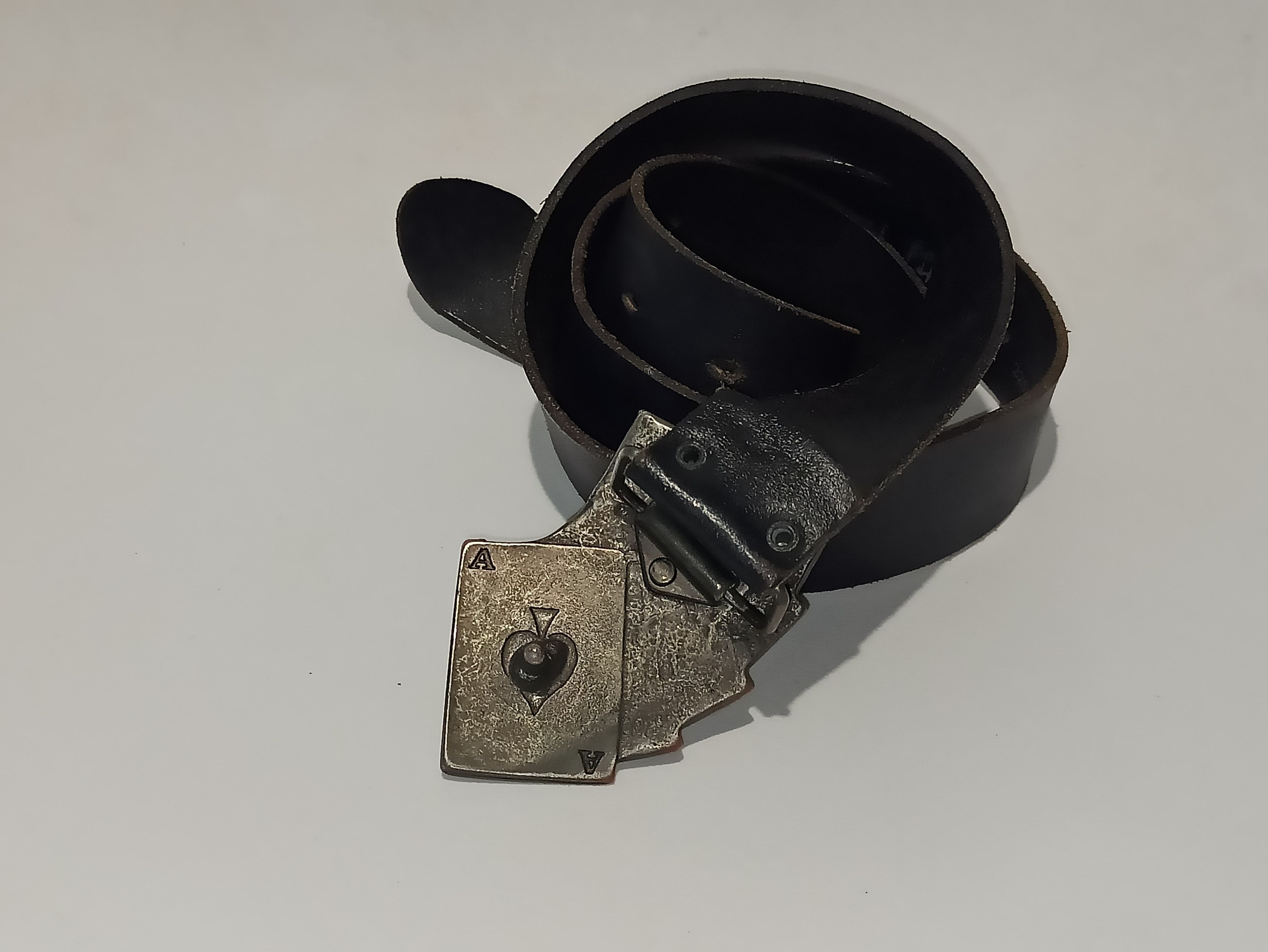 River Island × Vintage River Island Royal Flush leather belt Size ONE SIZE - 4 Thumbnail