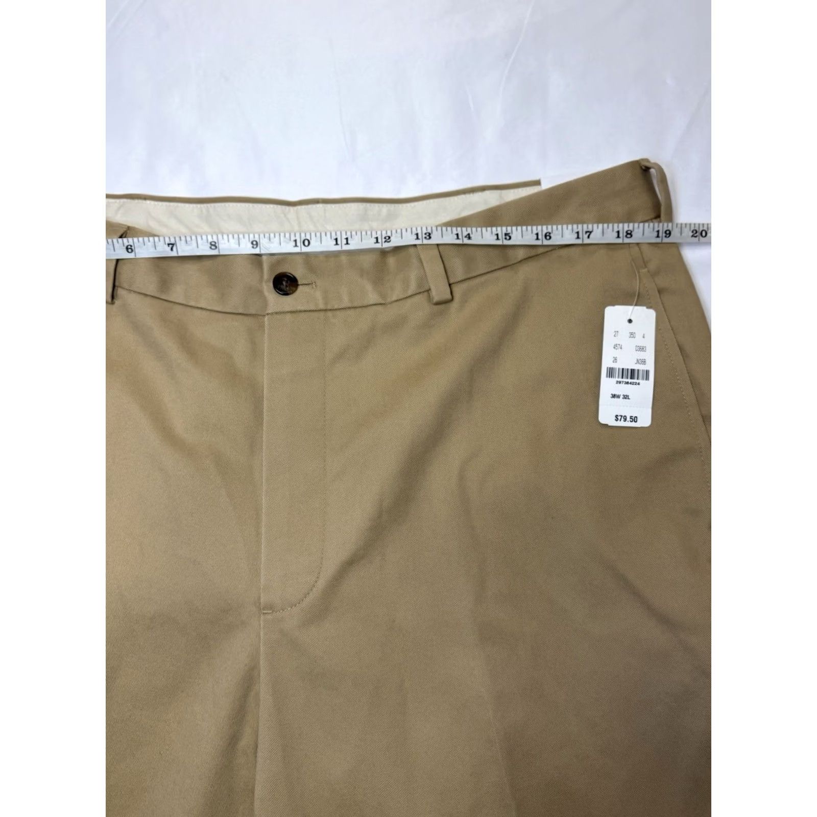 Brooks Brothers Brooks Brothers 346 Advanced Chino Clark Khaki Pants 38x32 Pleated Front Regular Fit Men Brown / Chino / Pants / 38 Inseam / 32 Size US 38 / EU 54 - 5 Thumbnail