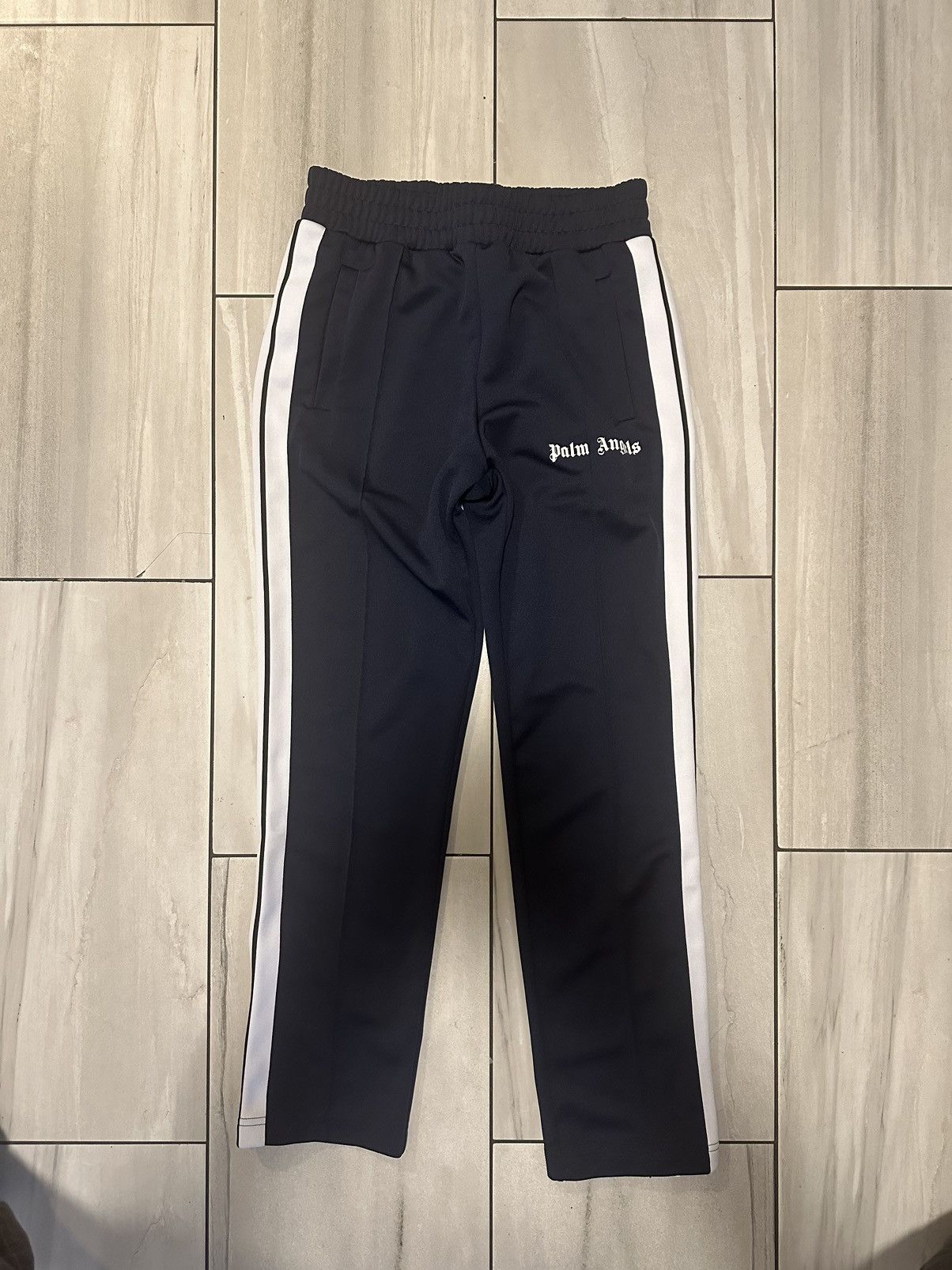 Palm Angels Classic Track Pants Navy Blue/White