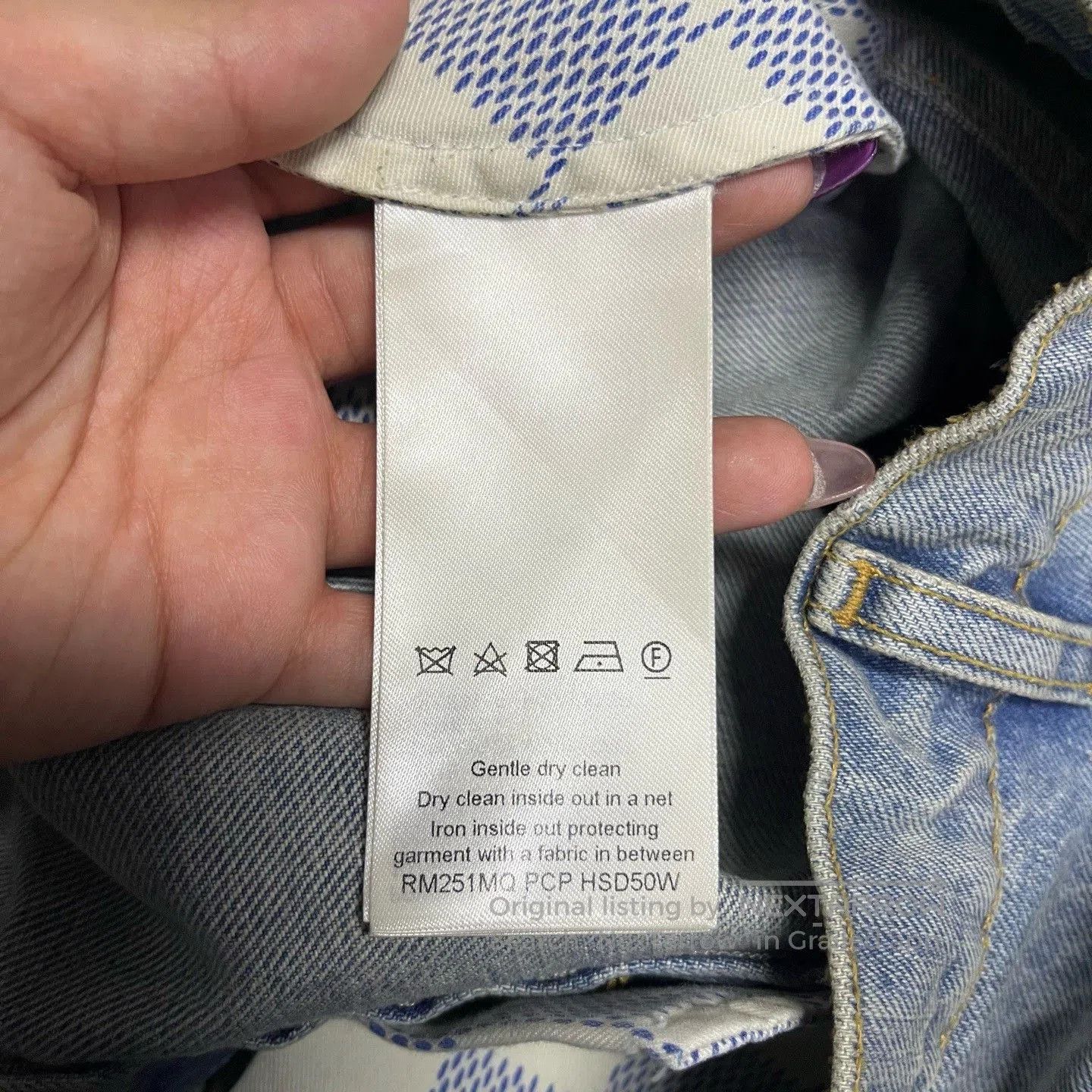Louis Vuitton Louis Vuitton 25 Blue Embroidered Jeans. Size US 33 - 7 Thumbnail