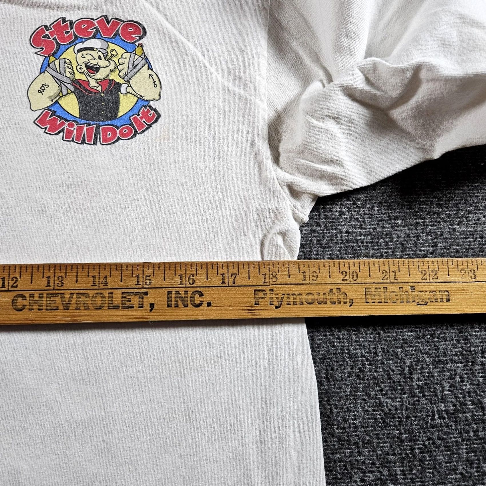 Vintage Full Send Shirt Mens M White Long Sleeve Graphic Tee Steve Will Do It Crew Neck Jersey Size US M / EU 48-50 / 2 - 6 Thumbnail