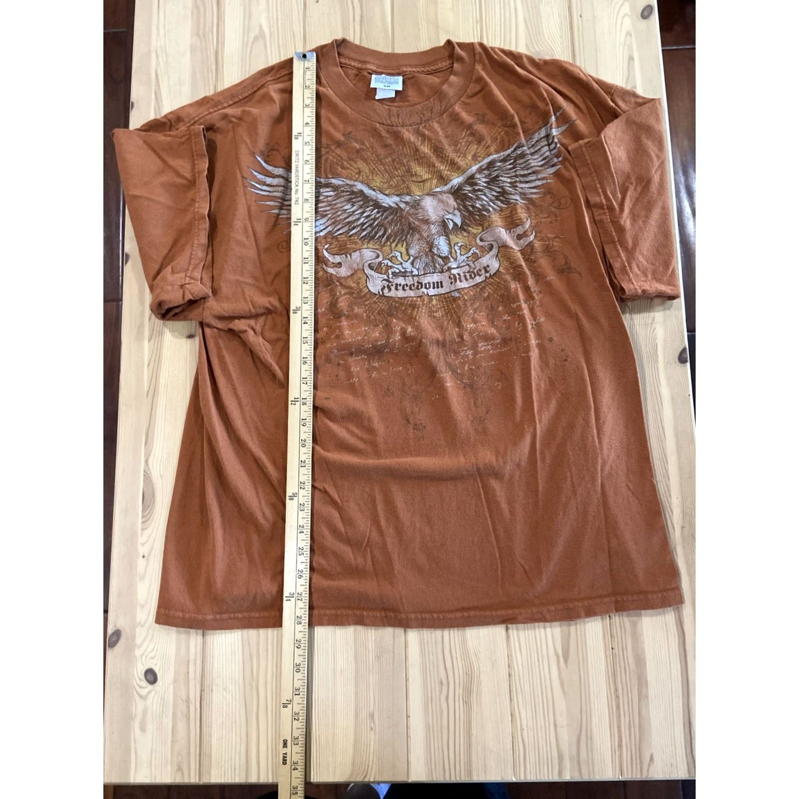 Harley Davidson National Heritage Harley-Davidson Mens T-Shirt 2XL Crew Neck Short Sleeve Eagle Orange 90s Y2K Skull Motorcycle Logo Vintage: No Size US XXL / EU 58 / 5 - 4 Thumbnail