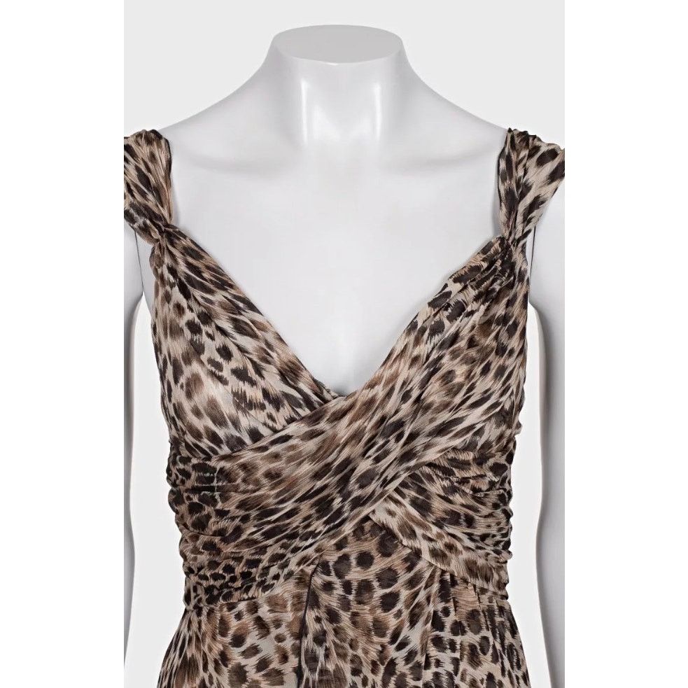 Valentino Valentino Animal Print Silk Dress - UK10 / M - Excellent Size M / US 6-8 / IT 42-44 - 4 Thumbnail