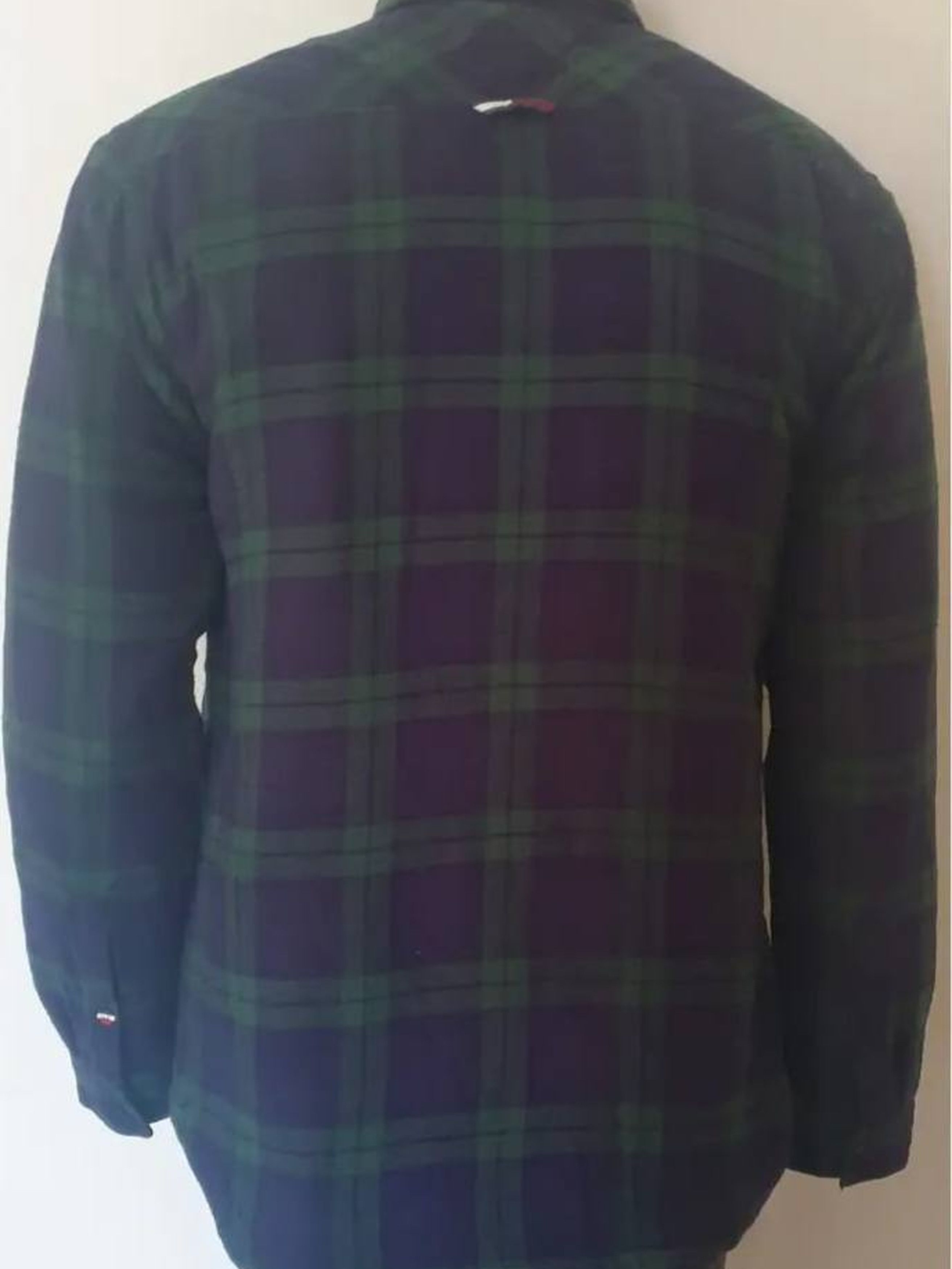 Tommy Hilfiger Tommy Hilfiger Reflective Stripe Green Plaid Flannel Shirt Size US M / EU 48-50 / 2 - 5 Thumbnail