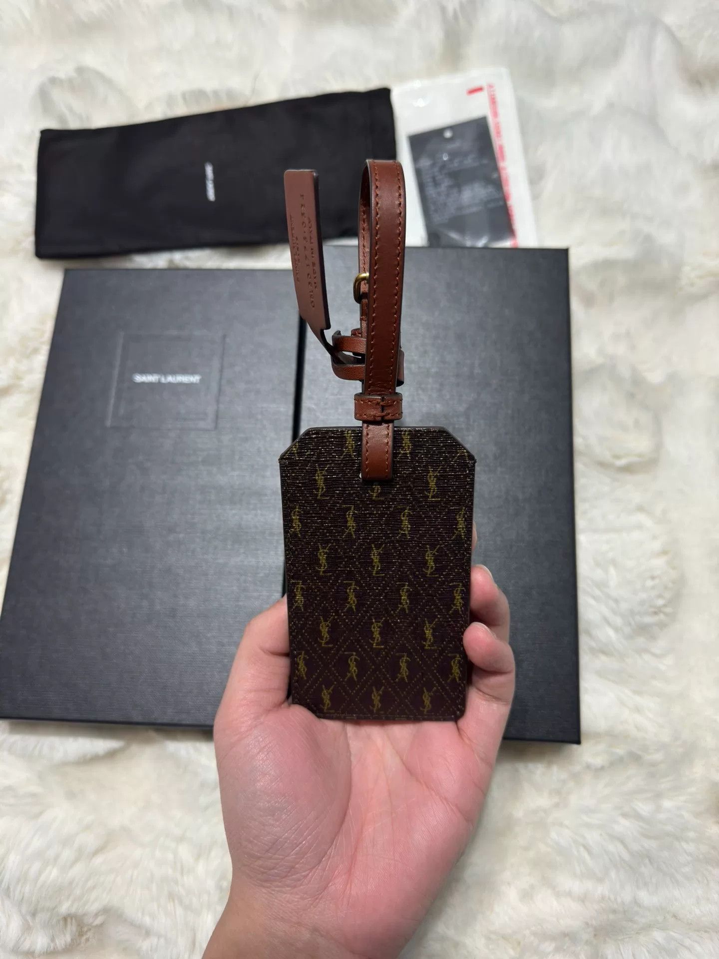 Yves Saint Laurent Saint Laurent Monogram Luggage Tag Size ONE SIZE - 1 Thumbnail
