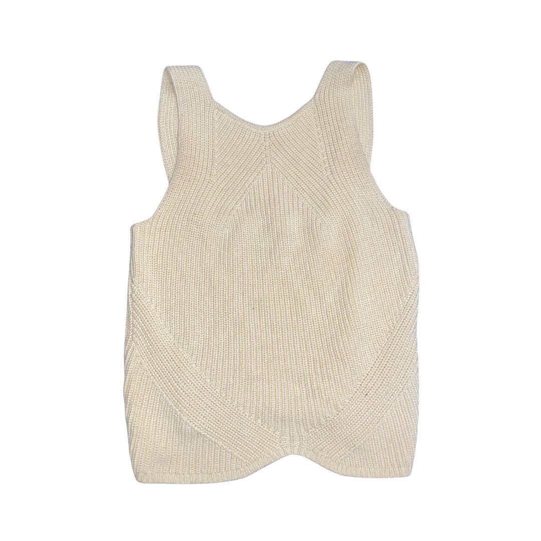 Express Butter Yellow Chunky Knit Sleeveless Sweater Top Small Boho Size S / US 4 / IT 40 - 2 Thumbnail