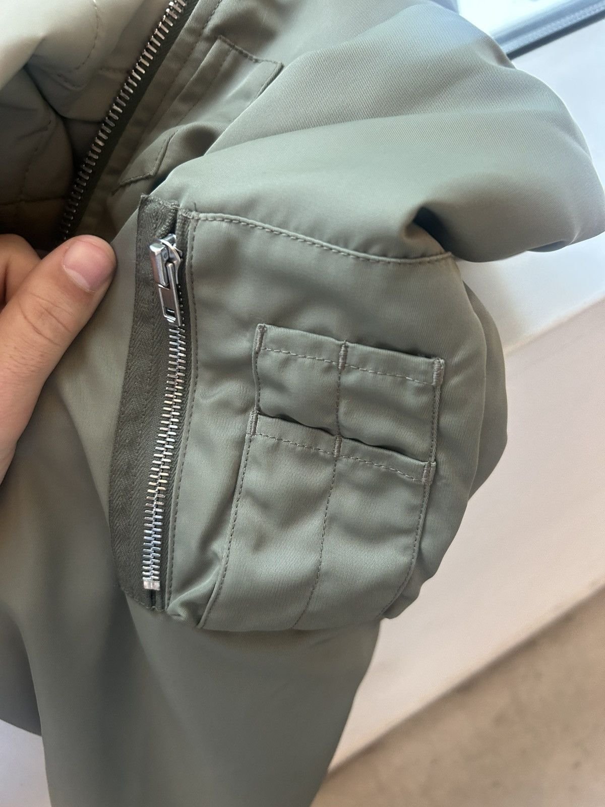 Miu Miu Miu Miu MA-1 Olive/Green Bomber Jacket [Unisex - Vintage ] Size US L / EU 52-54 / 3 - 6 Thumbnail