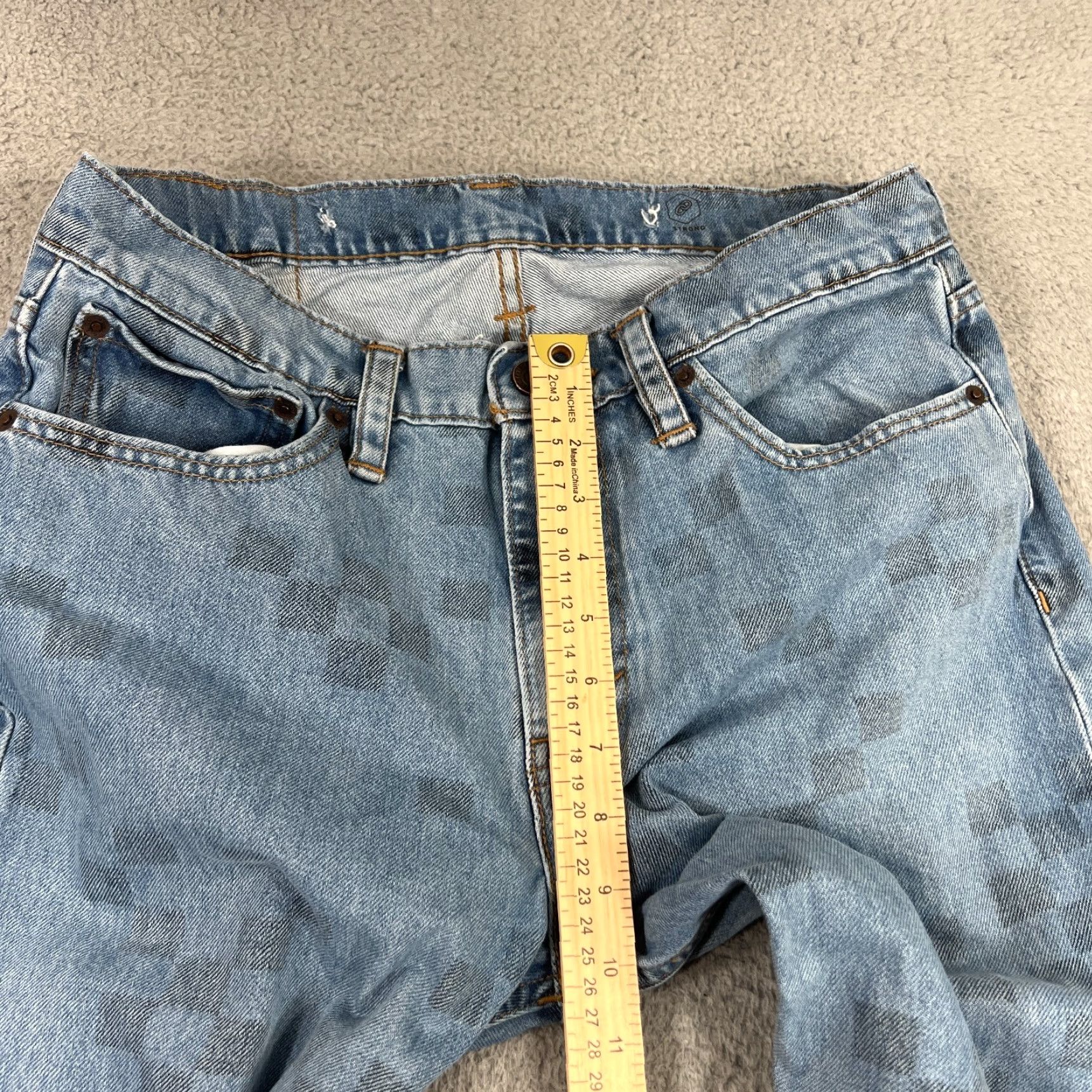 Levi's Levi's Premium 511 Slim Jeans Mens 32x32 Blue Checkered Skateboard Denim Size US 32 / EU 48 - 5 Thumbnail