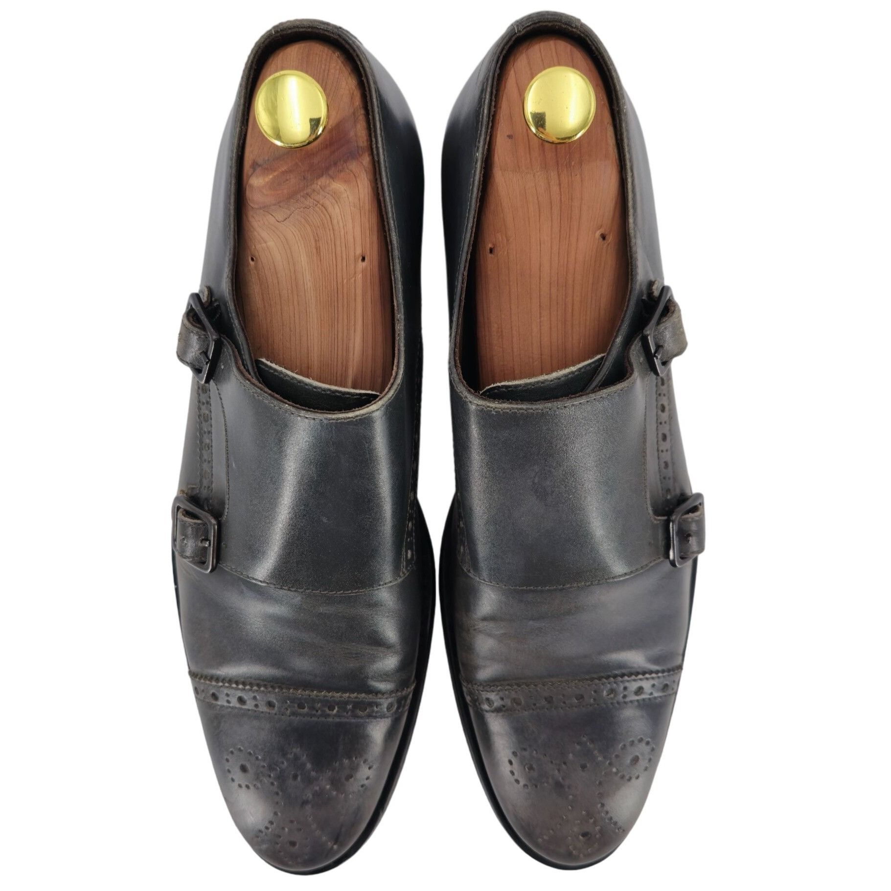Bruno Magli Bruno Magli Italy Gray Leather Double Monk Strap Loafers 11M Size US 11 / EU 44 - 9 Thumbnail
