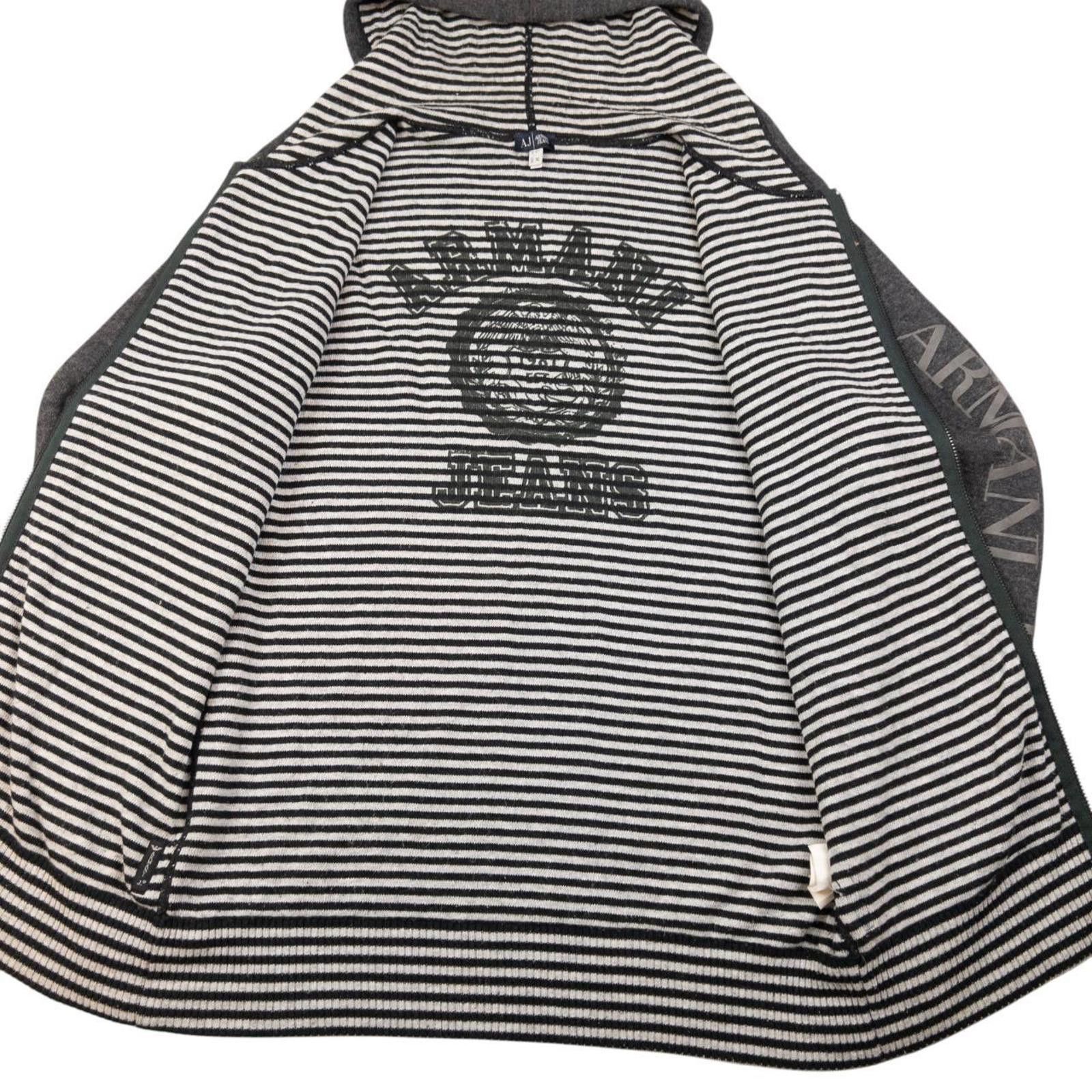Designer Vintage Armani Jeans Zip Up Hoodie Size M Size US M / EU 48-50 / 2 - 4 Thumbnail