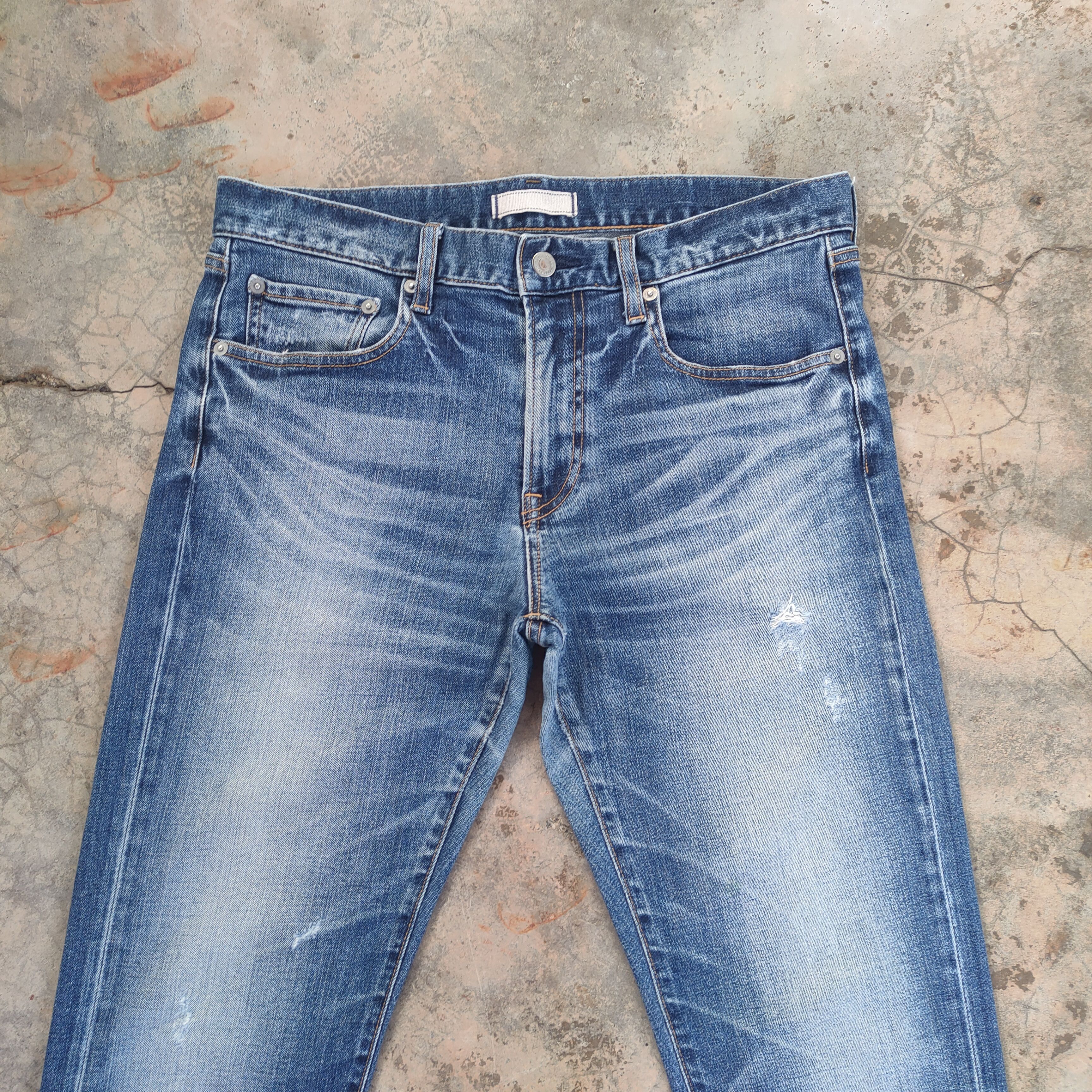 Japanese Brand W32 VINTAGE JAPANESE SKINNY FADED DISTRESSED JEANS PANTS Size US 32 / EU 48 - 3 Thumbnail