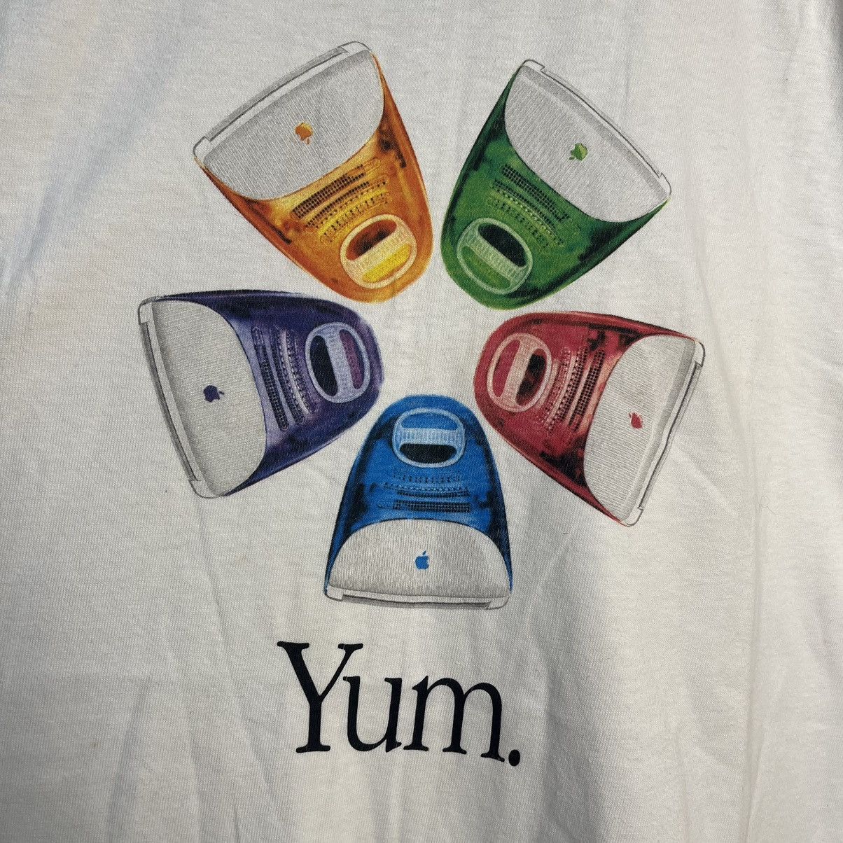 Apple Vintage 90's Apple iMac Yum Think Different Novelty Tech Tee Size US L / EU 52-54 / 3 - 4 Thumbnail