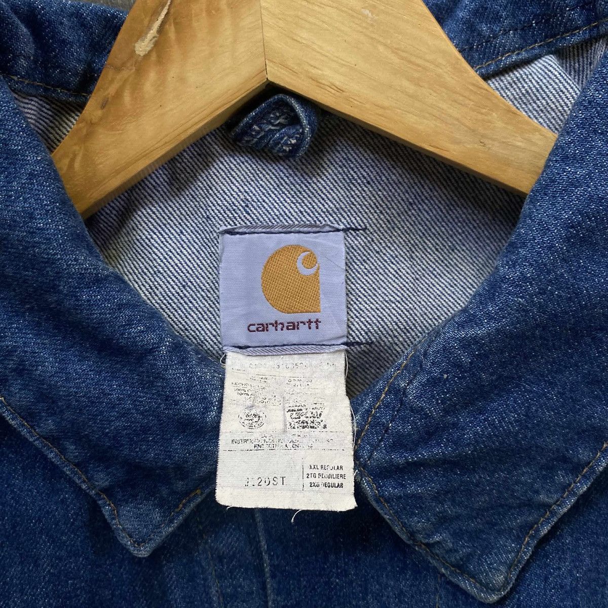 Carhartt Vintage Denim Trucker Jacket Size US L / EU 52-54 / 3 - 3 Thumbnail