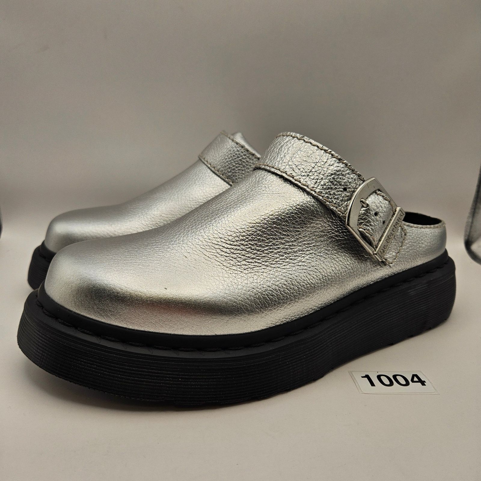 Dr. Martens DR MARTENS SILVER LAKETEN MEN'S 9 SLINGBACK PLATFORM SANDALS Size US 9 / EU 42 - 1 Thumbnail