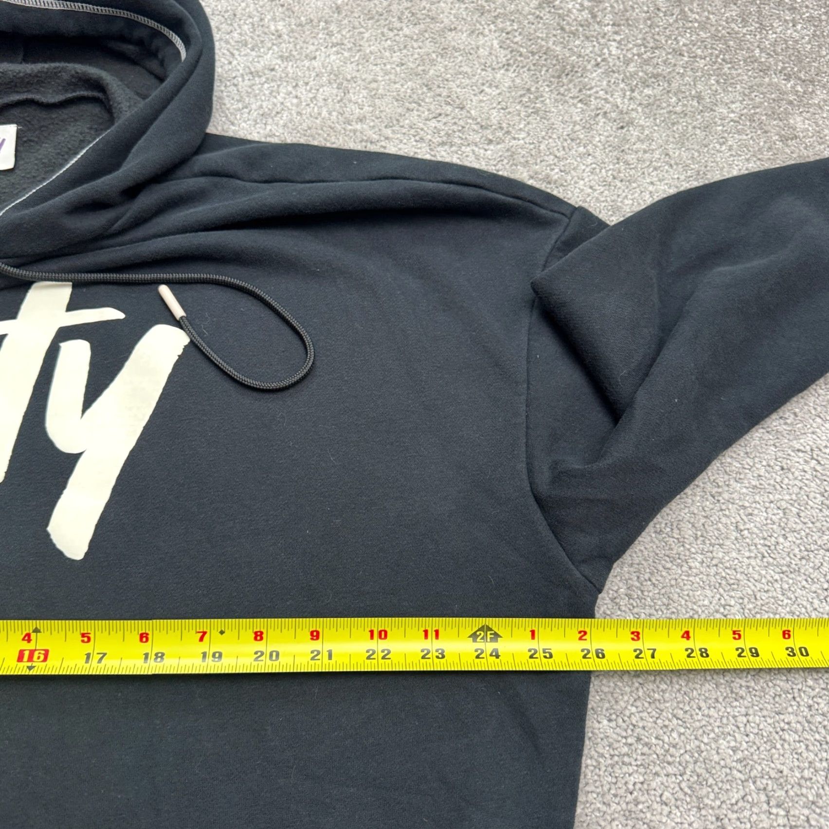 Vintage Yitty Hooded Oversize Spellout Graphic Pullover Sweatshirt Women 1X Black Fleece Logo Zip Mock Neck Casual Streetwear Size XL / US 12-14 / IT 48-50 - 7 Thumbnail