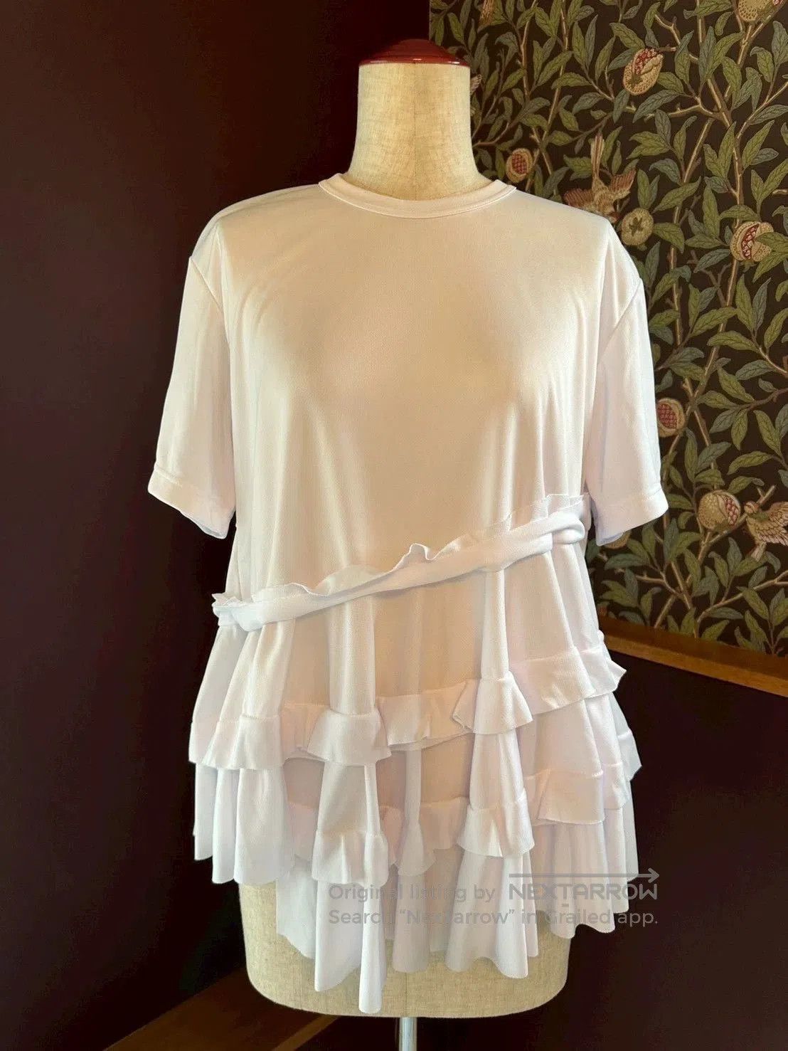 Comme des Garcons COMME des GARÇONS White Ruffled T-shirt Dress. Size US 38 / EU 54 - 1 Thumbnail