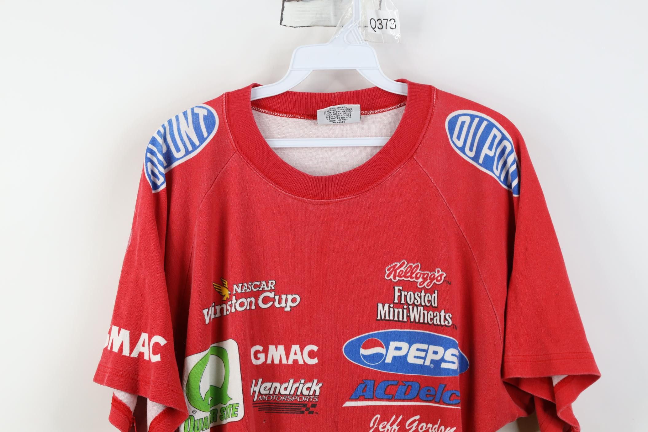 Vintage Vintage 90s NASCAR Striped Jeff Gordon Racing T-Shirt USA Size US L / EU 52-54 / 3 - 2 Thumbnail