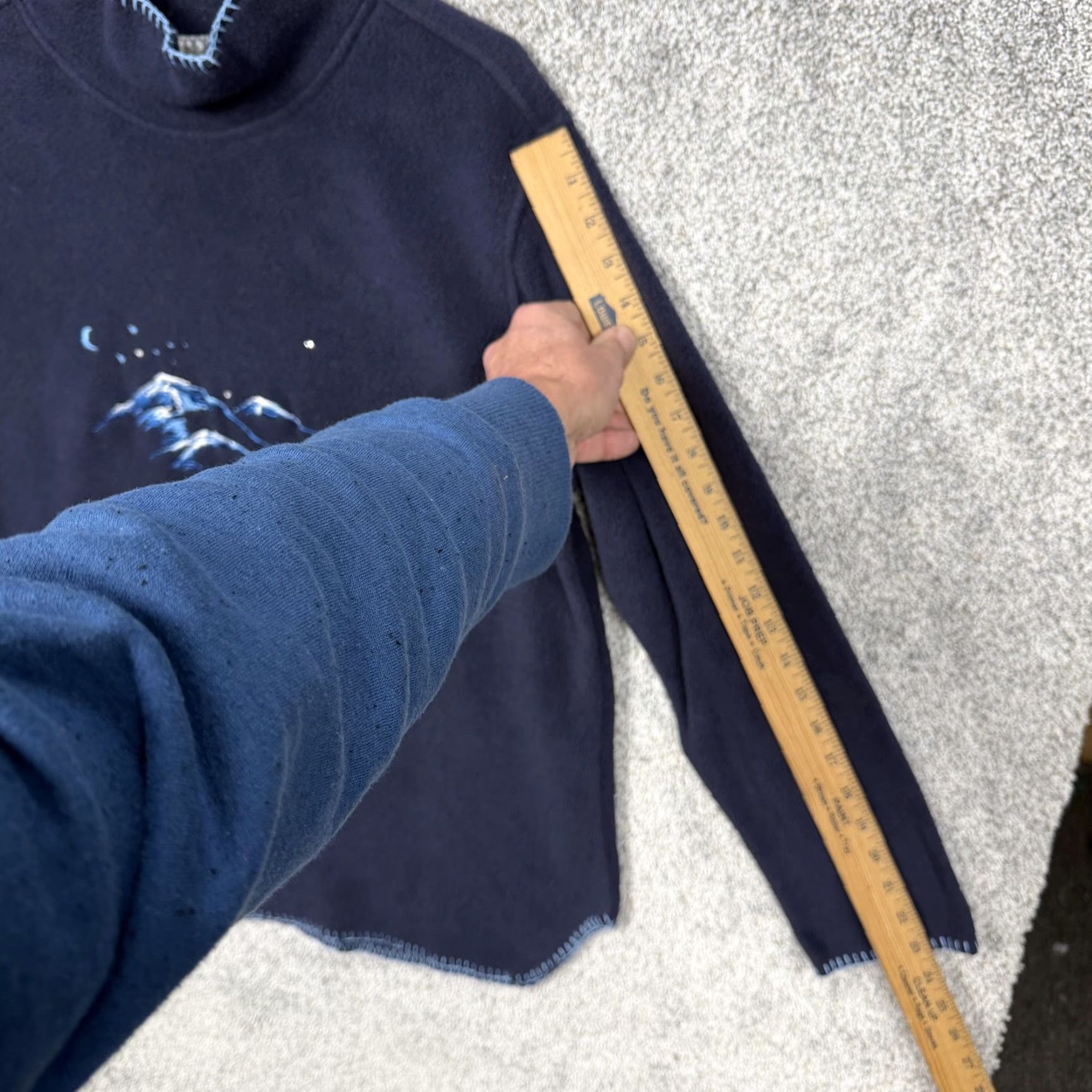 Vintage VINTAGE San Michelle Bay Sweater Pullover Blue L Womens Embroidered Mountain Fleece Mock Neck Cabin Outdoor 90s? Size L / US 10 / IT 46 - 3 Thumbnail