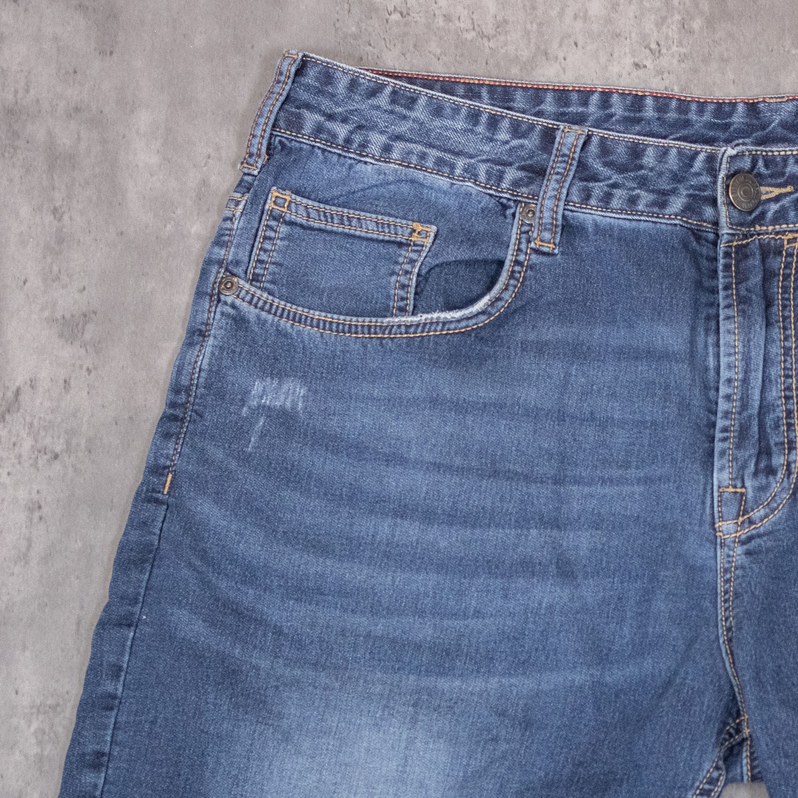 Vintage Y2K 2000's Live Free Midwash Baggy Jort Jean Shorts Size US 36 / EU 52 - 5 Thumbnail