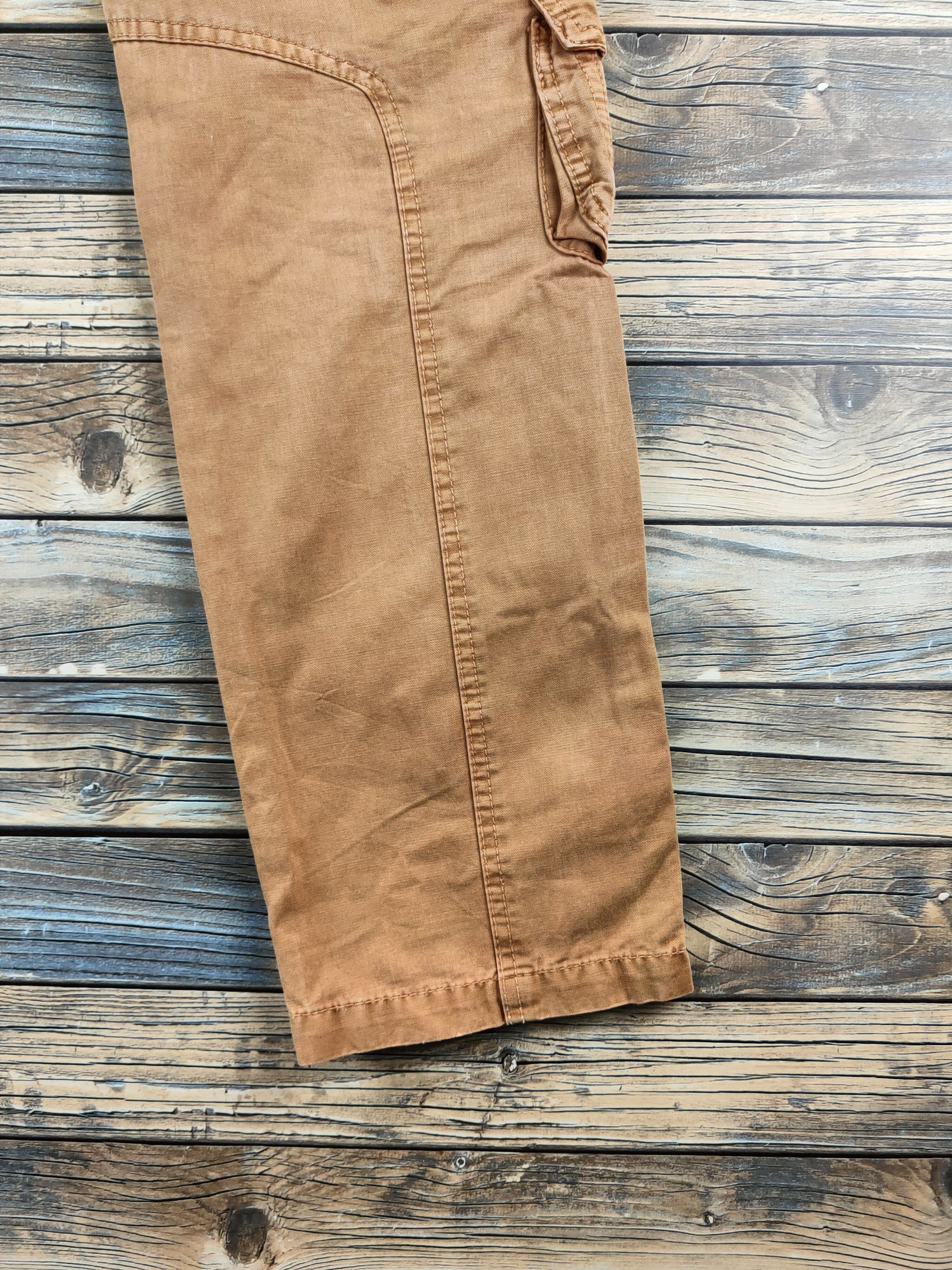 Japanese Brand DL Junye jeans Brown Multipocket Cargo Pants #46-410 Size US 31 - 12 Thumbnail