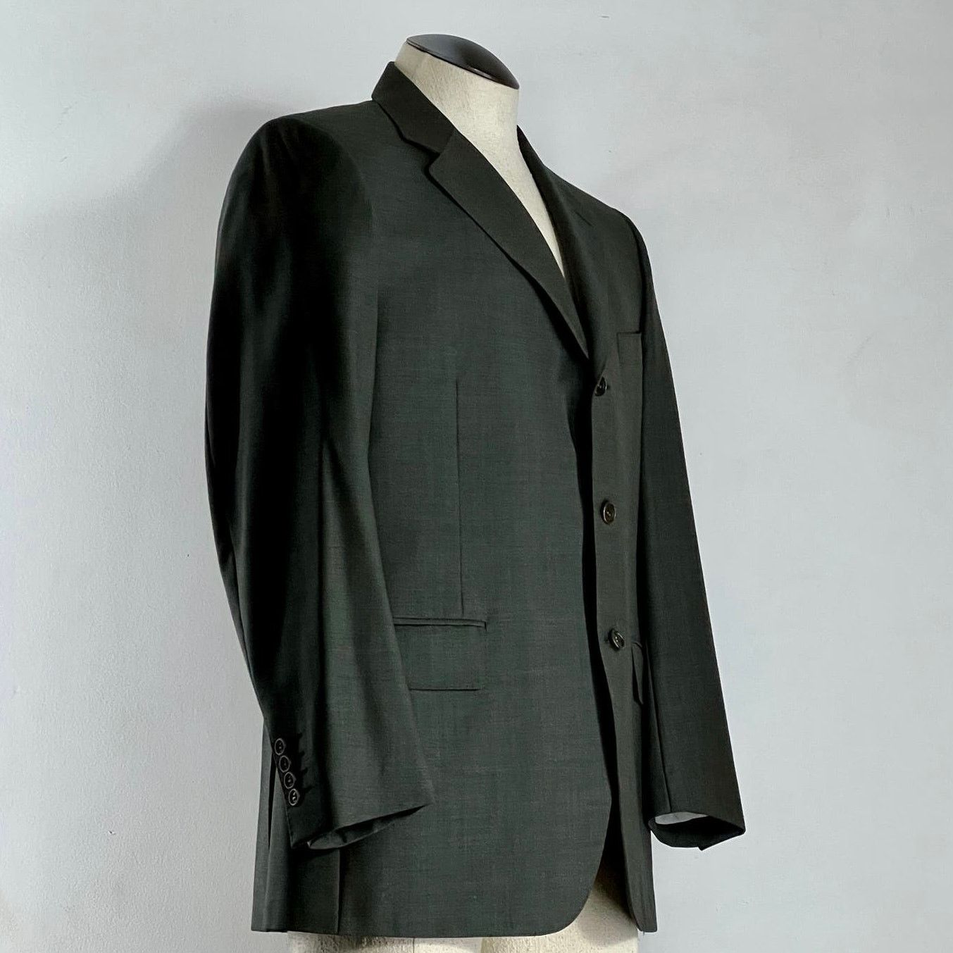 image of Canali Men’S Blazer Grey 100% Wool Coat Suit Jacket Size 42, Men's