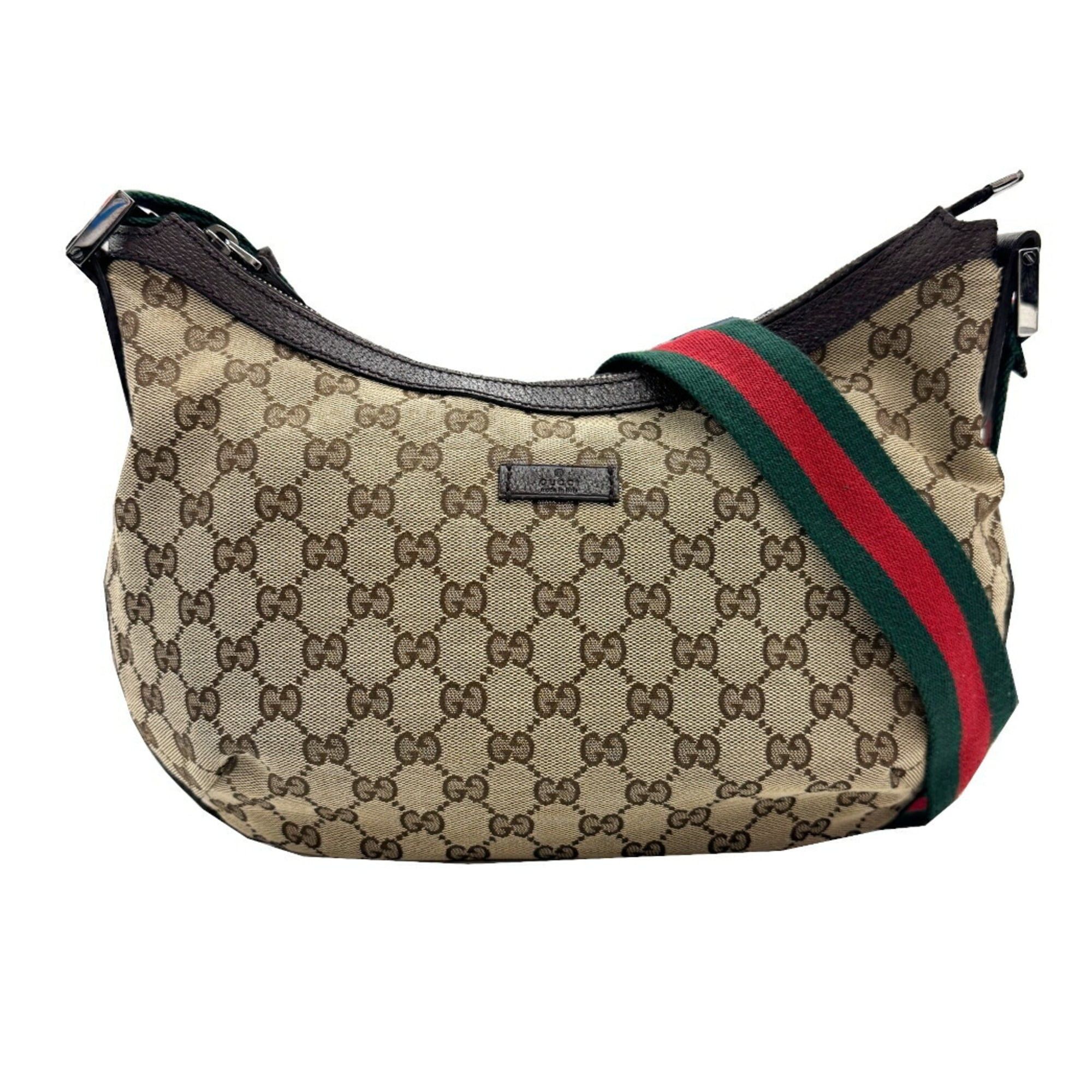 GUCCI 181092 Shoulder Bag in GG Canvas Sherry Line Pattern Women's