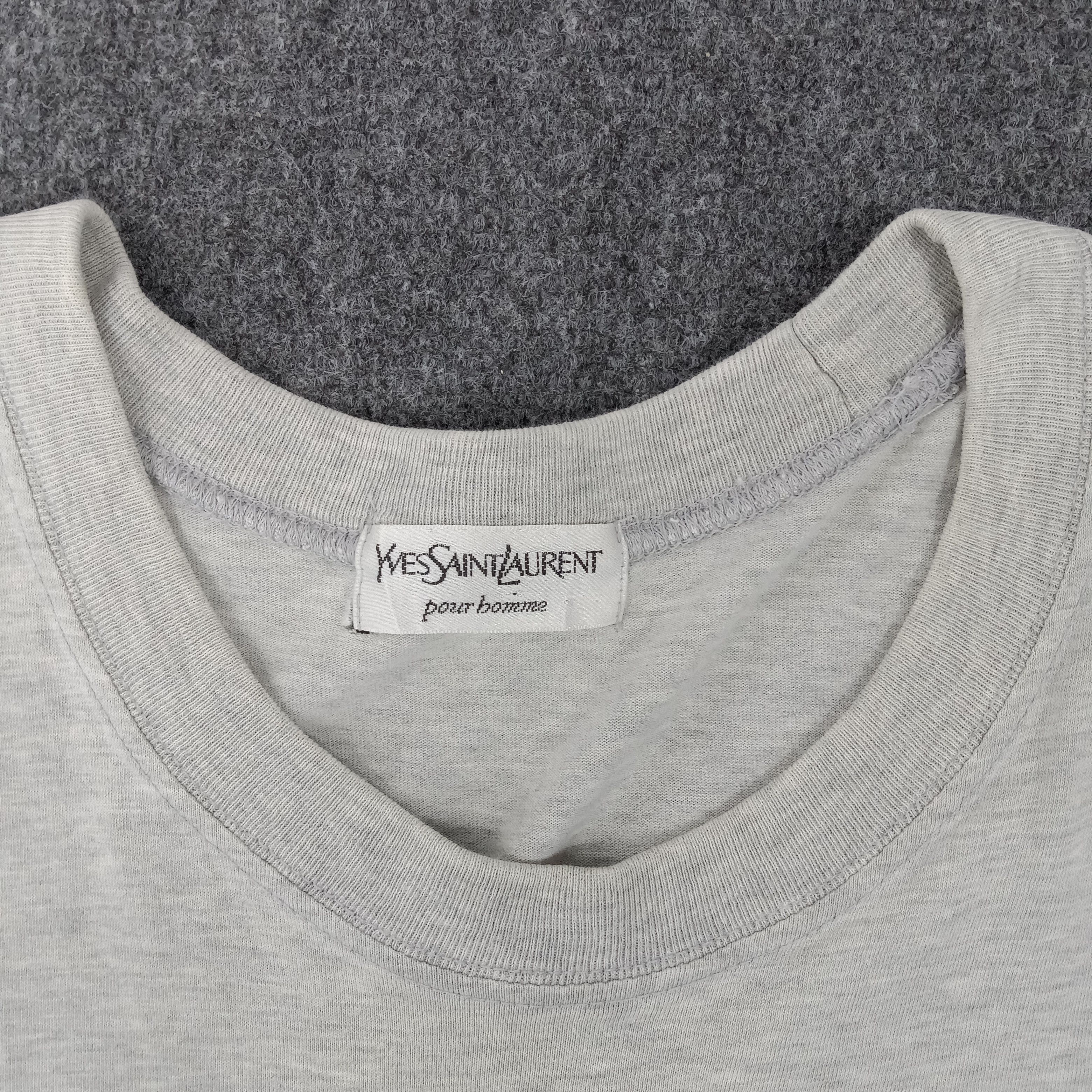 Vintage Vintage Yves Saint Lauren Designer Logo Art Tshirt Size US L / EU 52-54 / 3 - 3 Thumbnail