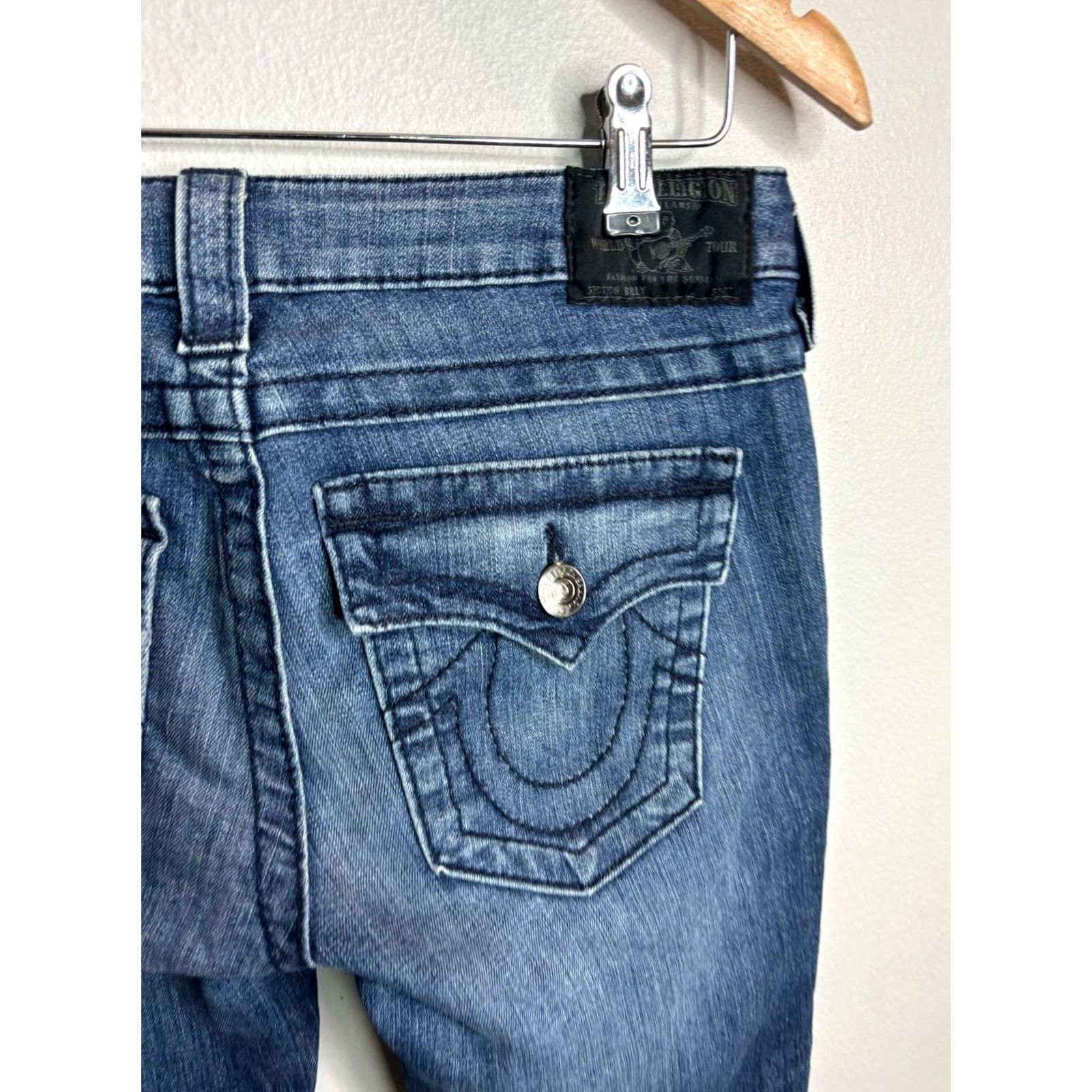 True Religion True Religion Jeans Womens Size 27 Billy Low Rise Belt Loops Denim 3655 USA Made Ready to Wear Size 27" / US 4 / IT 40 - 2 Thumbnail
