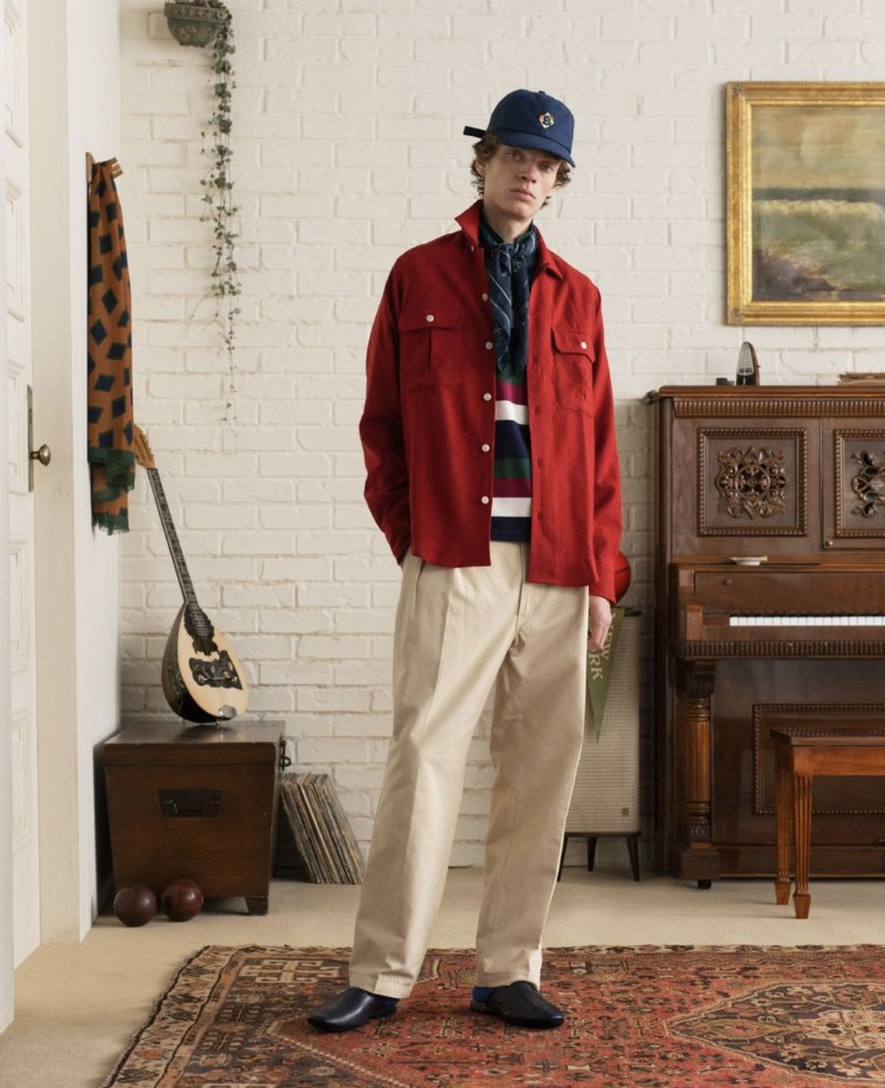 Aime Leon Dore × Drake's ALD x Drake’s - Wool Two Pocket Work Shirt: Caramel Size US M / EU 48-50 / 2 - 1 Thumbnail