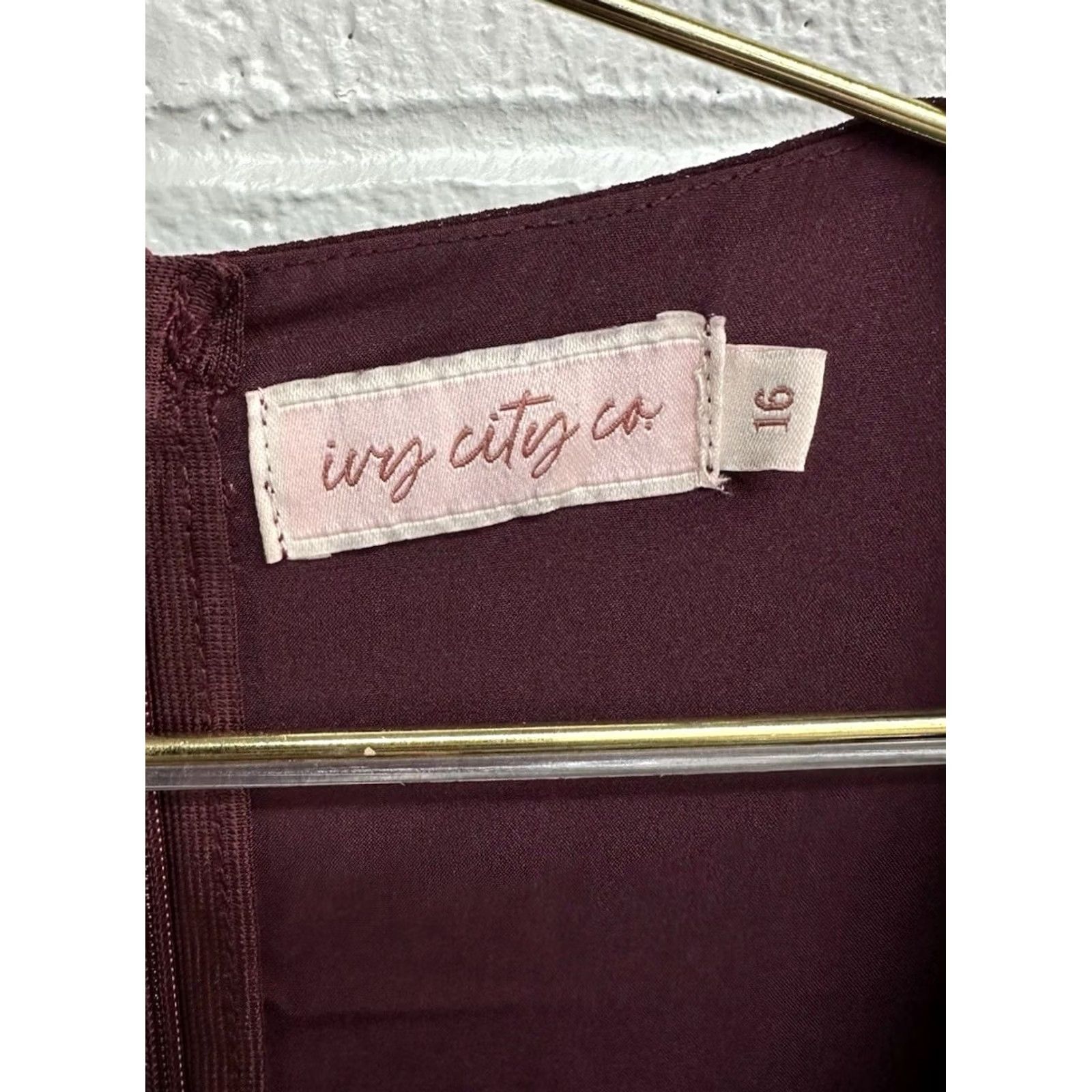 CO Ivy City Co Abbie Maxi Dress In Wine Chiffon / Women’s Size 16 Size XXL / US 16-18 / IT 52-54 - 7 Thumbnail