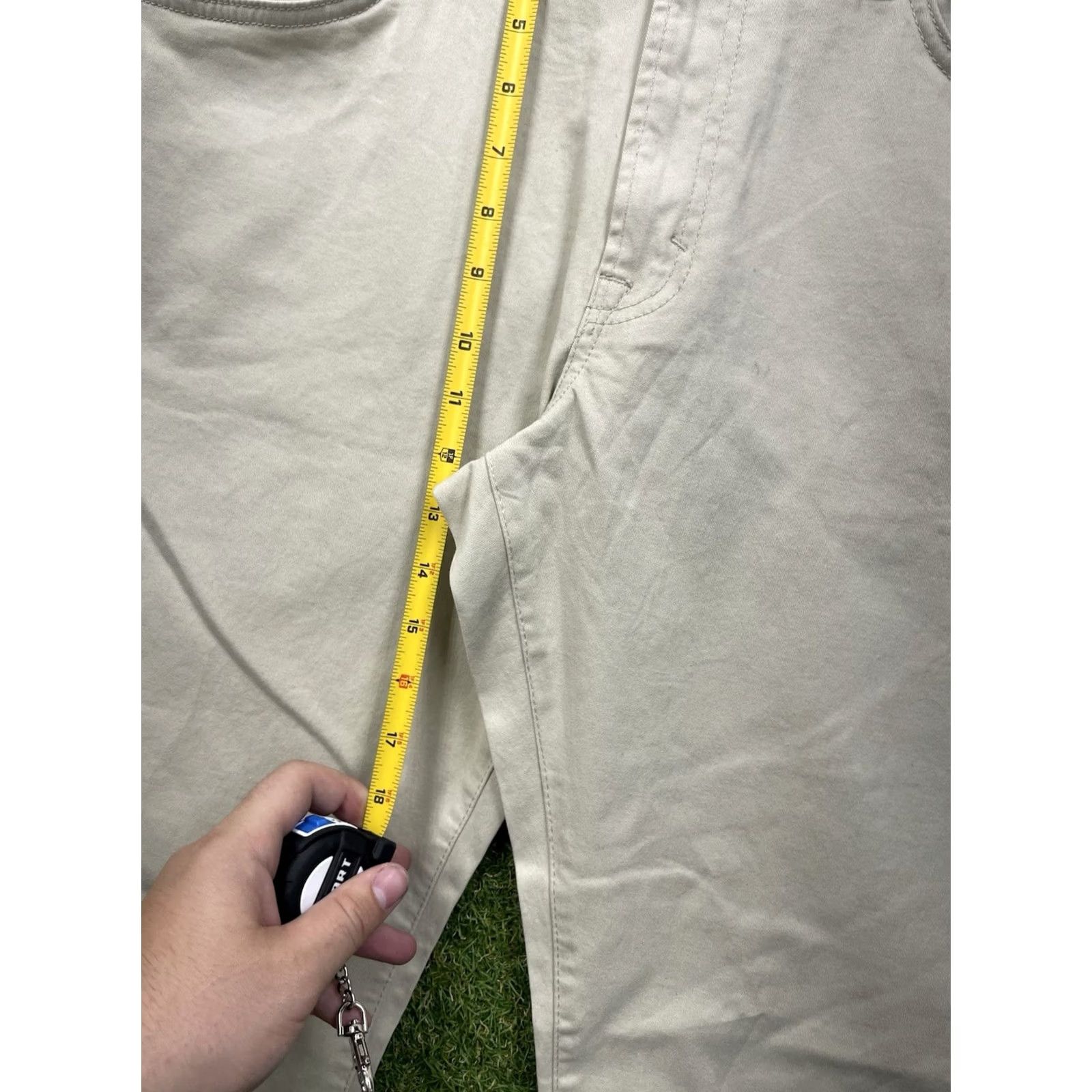 U.S. Polo Assn. U.S. Polo Assn. 5 Pocket Tech Pants Mens 38x32 Chino Casual Work Beige Cotton Canvas Logo Flat Front Straight Inseam 32 NWT Size US M / EU 48-50 / 2 - 7 Thumbnail