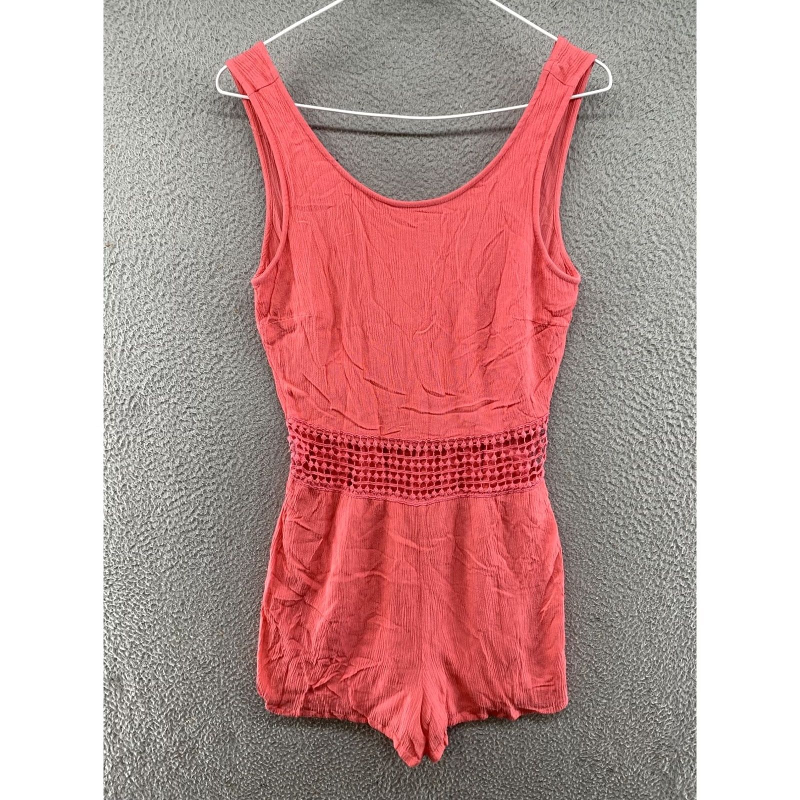 Vintage Maurices Pink Rayon Lined Jumpsuit Romper Shorts in Size Small Size 28" / US 6 / IT 42 - 2 Thumbnail