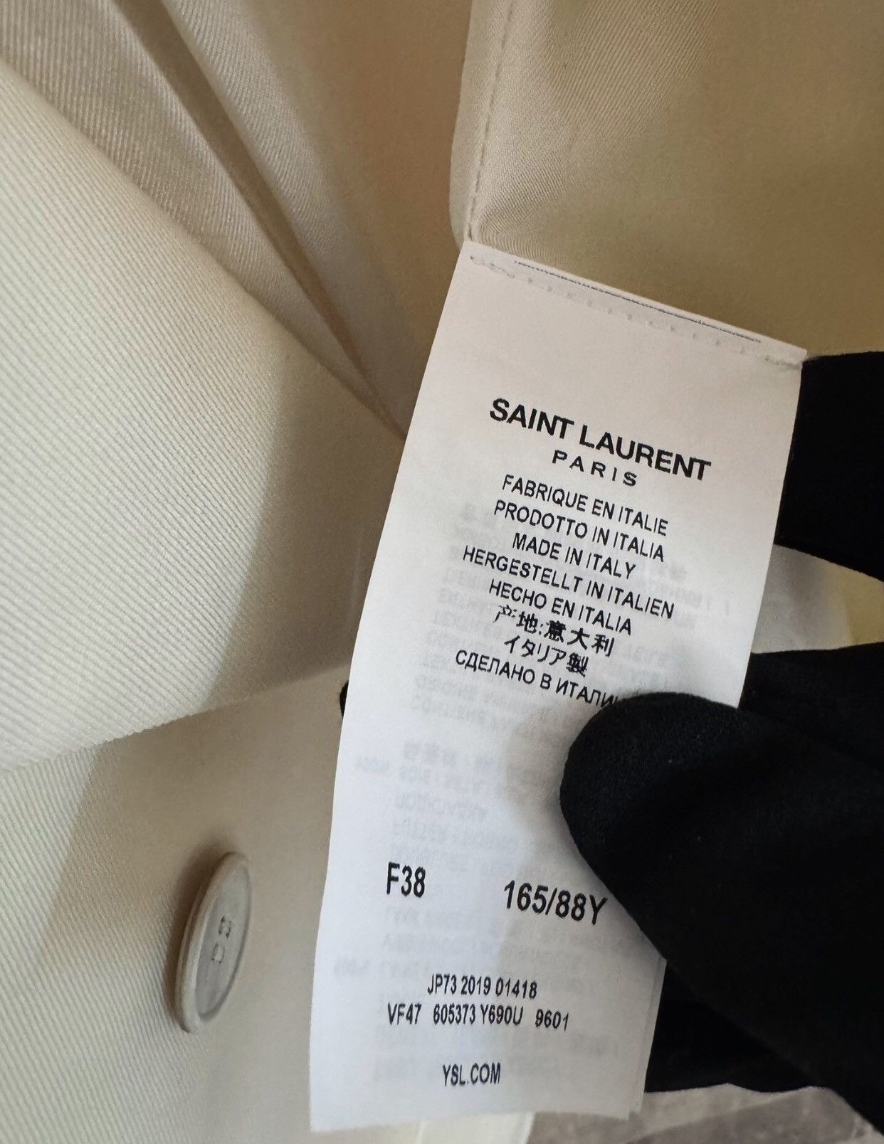 Saint Laurent Paris × Yves Saint Laurent Saint Laurent SLP Saint Laurent Double breasted White Suit Size XS / US 0-2 / IT 36-38 - 8 Thumbnail