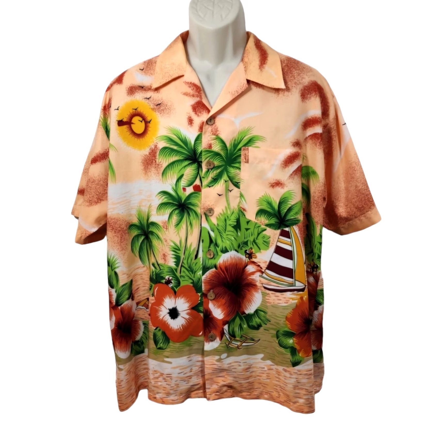 Vintage Mens Hawaiian Shirts Large Uluwatu Roundy Bay On Shore Novelty Camp Lot of 3 Size US L / EU 52-54 / 3 - 3 Thumbnail