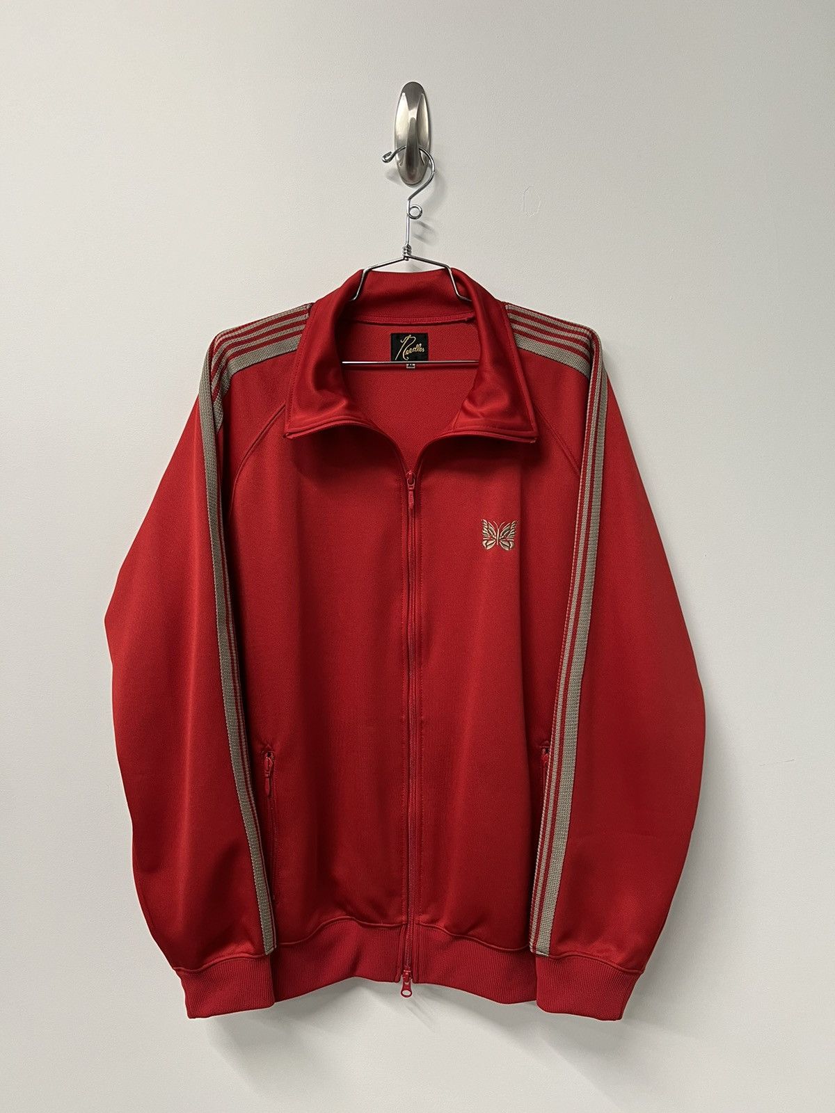 image of Needles Poly Smooth Track Jacket in Red, Men's (Size XL)